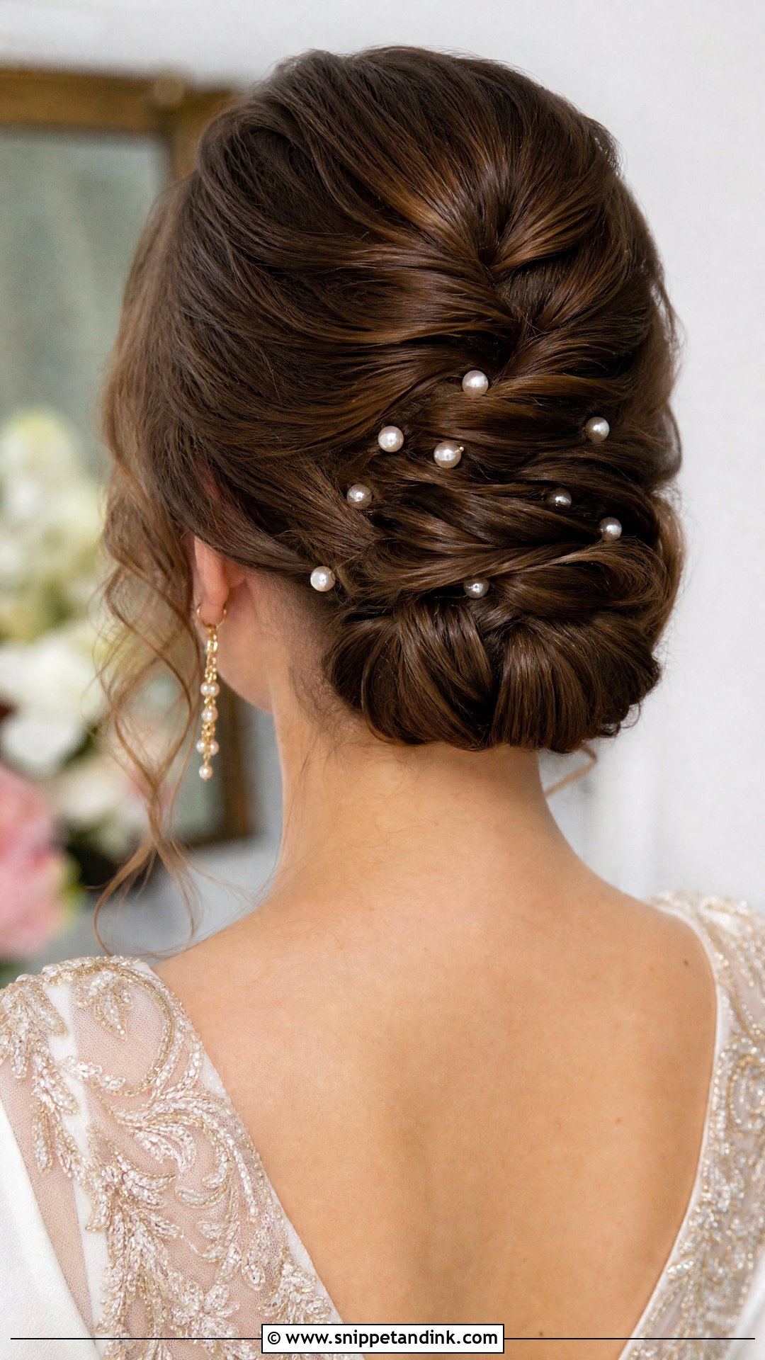 Pearl Adorned Wedding Updo - Snippet and Ink - 20 Classic Wedding Hair Ideas