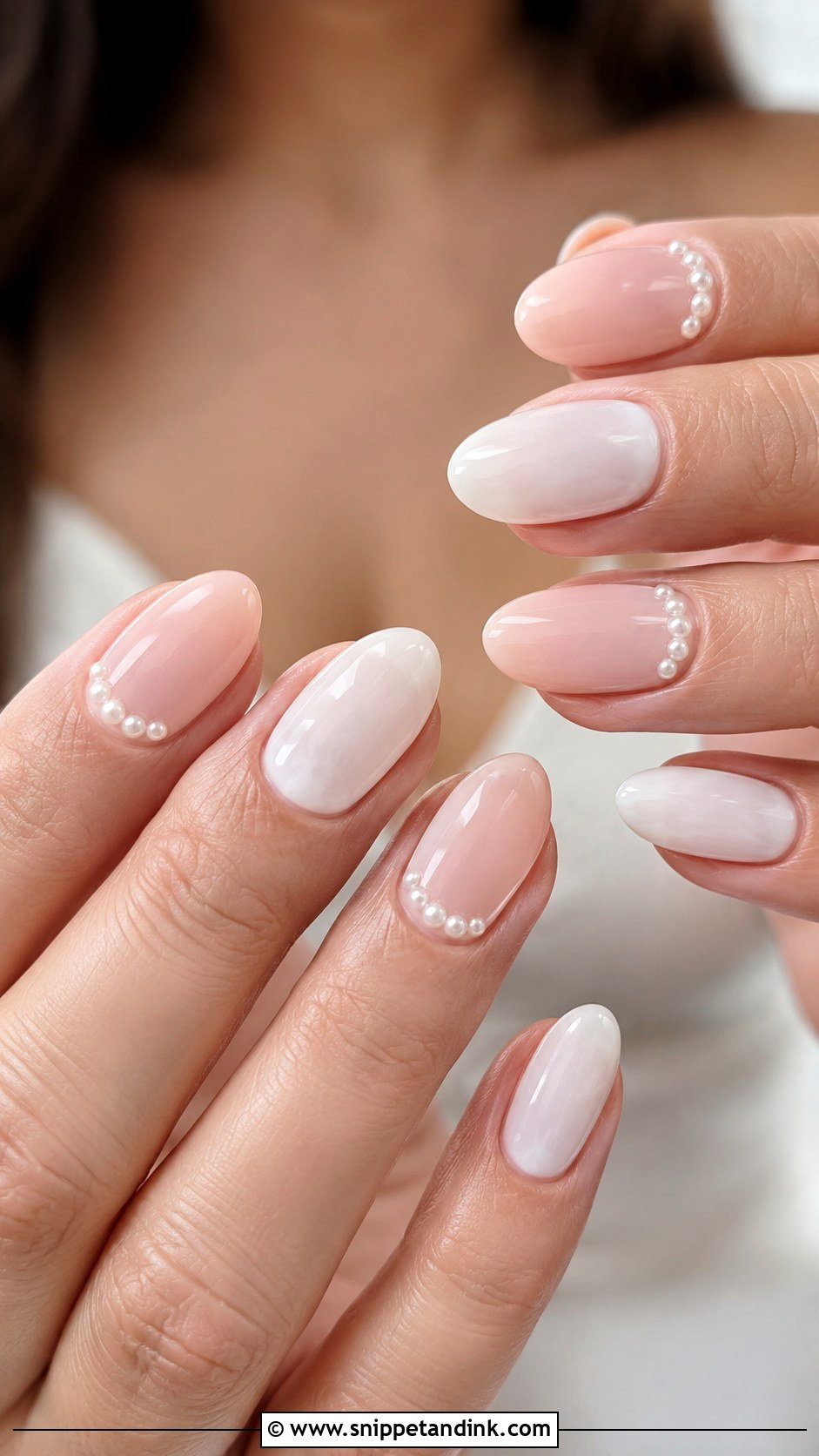 Pearl Bachelorette Nails For Bride - Snippet and Ink - 30 Bachelorette Nails the Bride