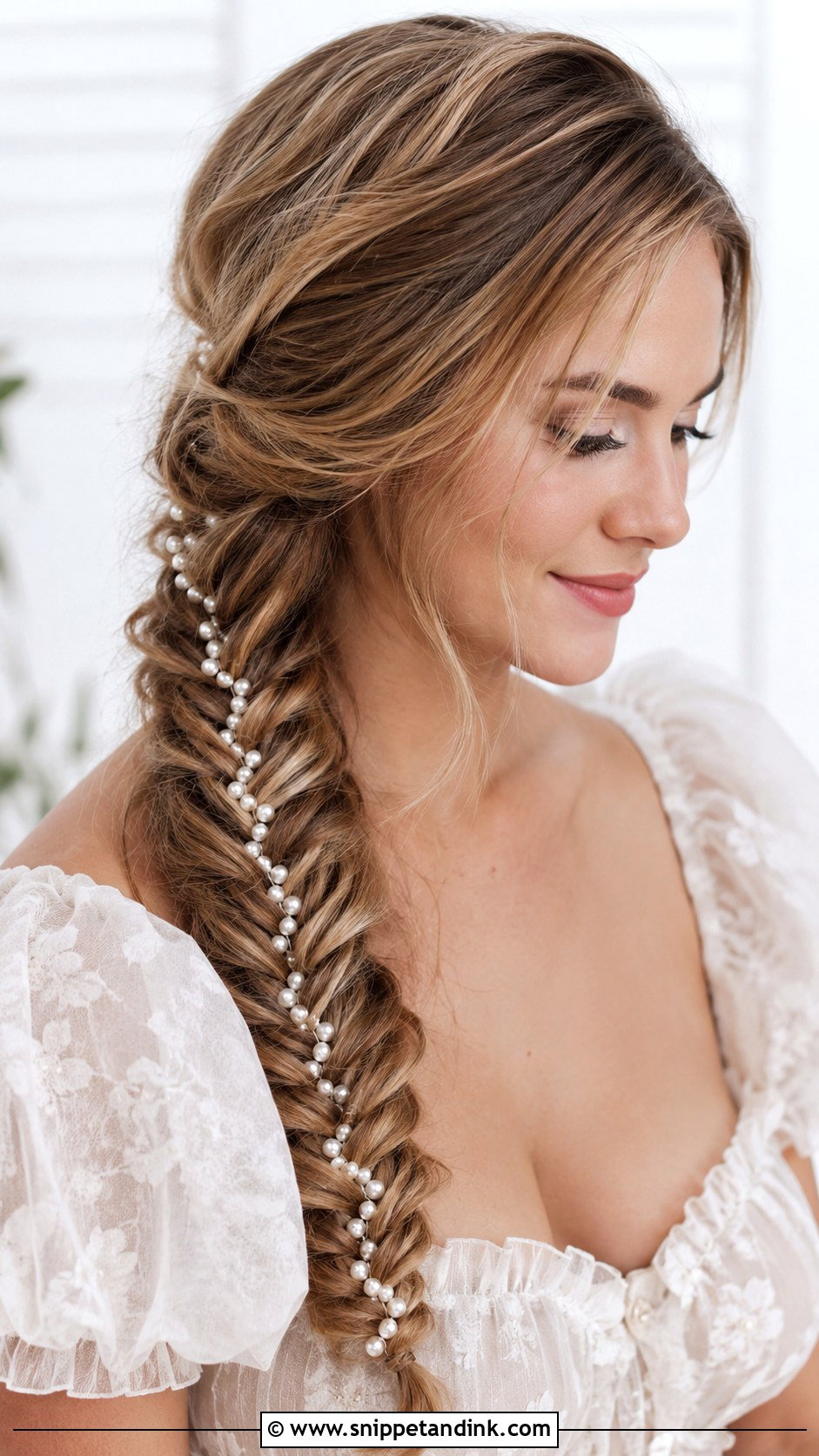 Pearl Braid Hairstyle - Snippet and Ink - 20 Wedding Guest Braids Hairstyles