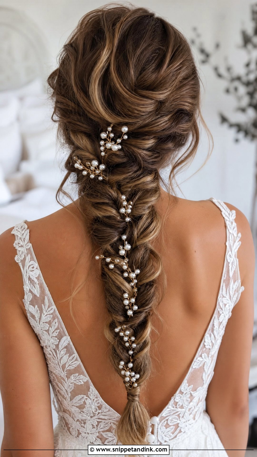 Pearl Braided Wedding Hairstyle - Snippet and Ink - 20 Wedding Hairstyles Pearls