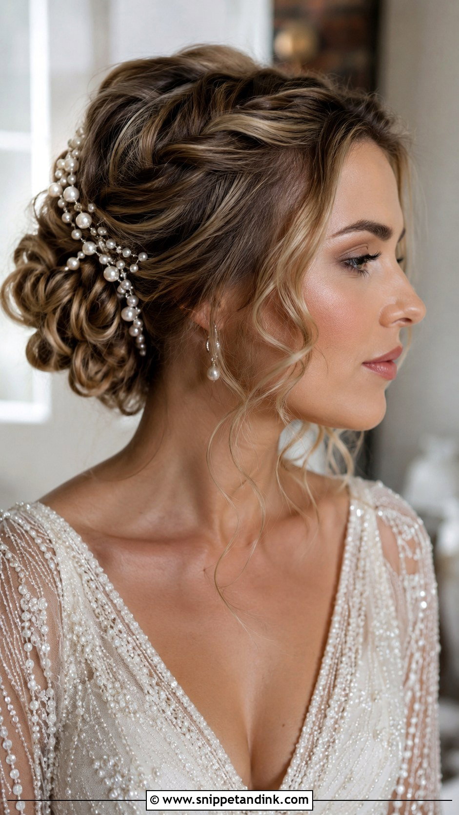 Pearl Braided Wedding Updo - Snippet and Ink - 25 Braided Wedding Hairstyles
