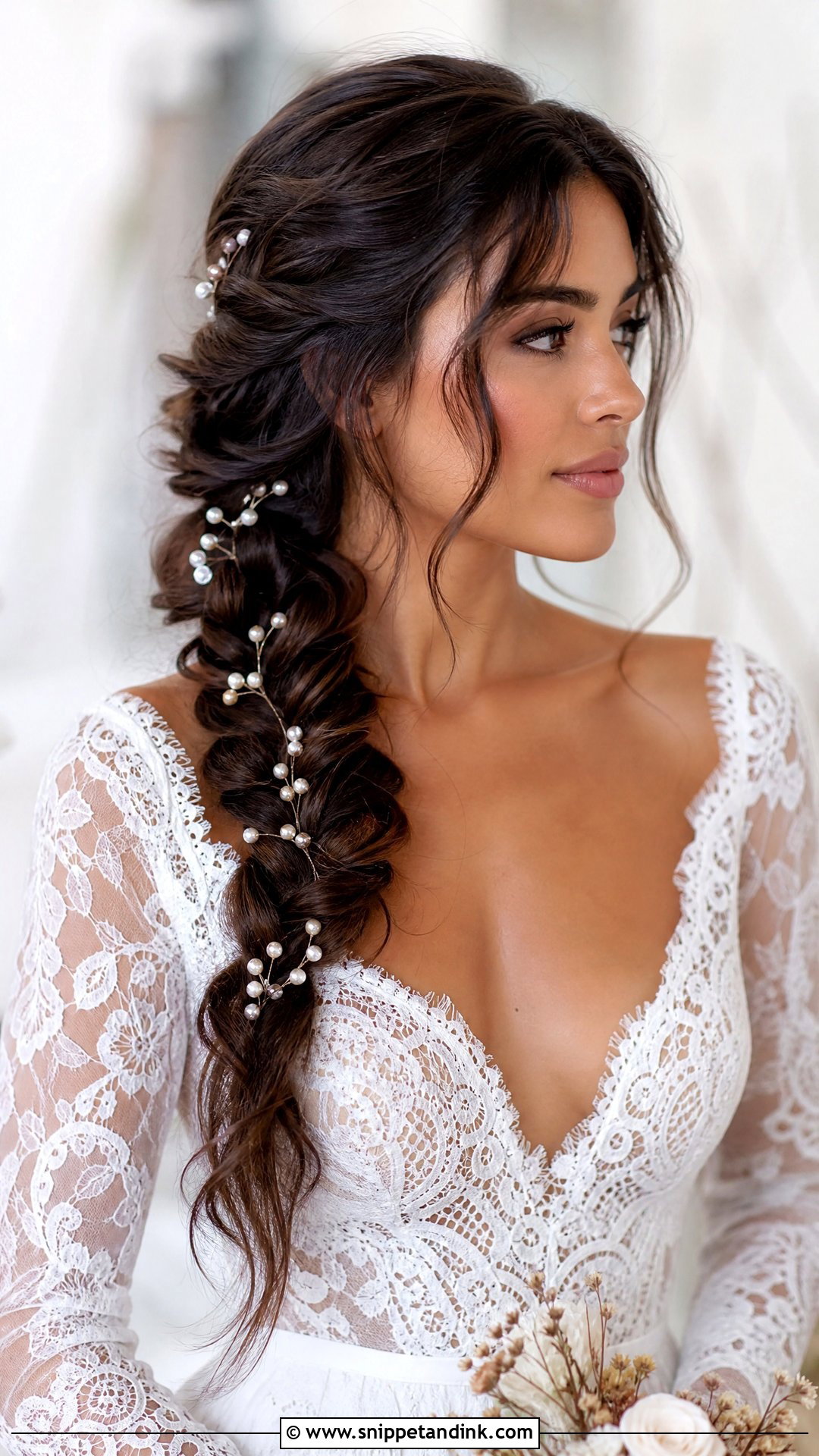 Pearl Bridal Braid - Snippet and Ink - 15 Bridal Hairstyles with Pearls