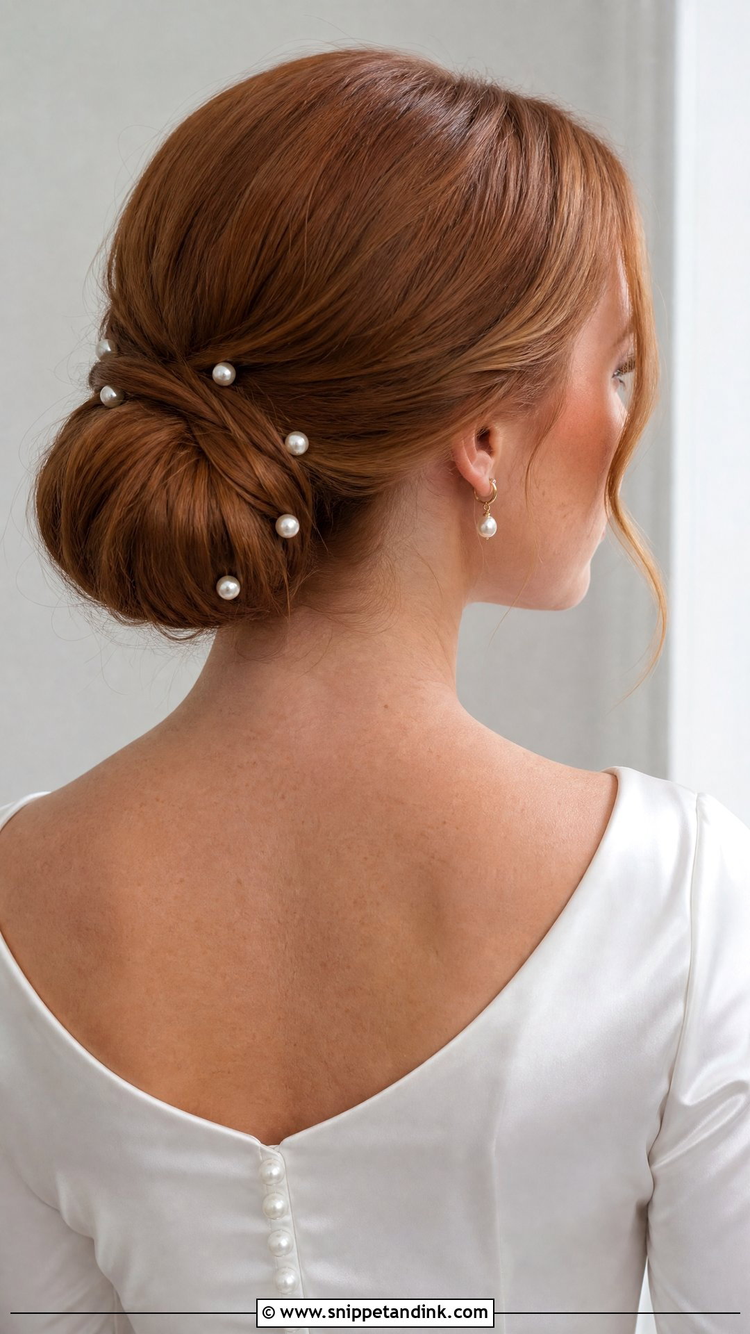 Pearl Bridal Bun - Snippet and Ink - 15 Bridal Hair Bun Style Ideas