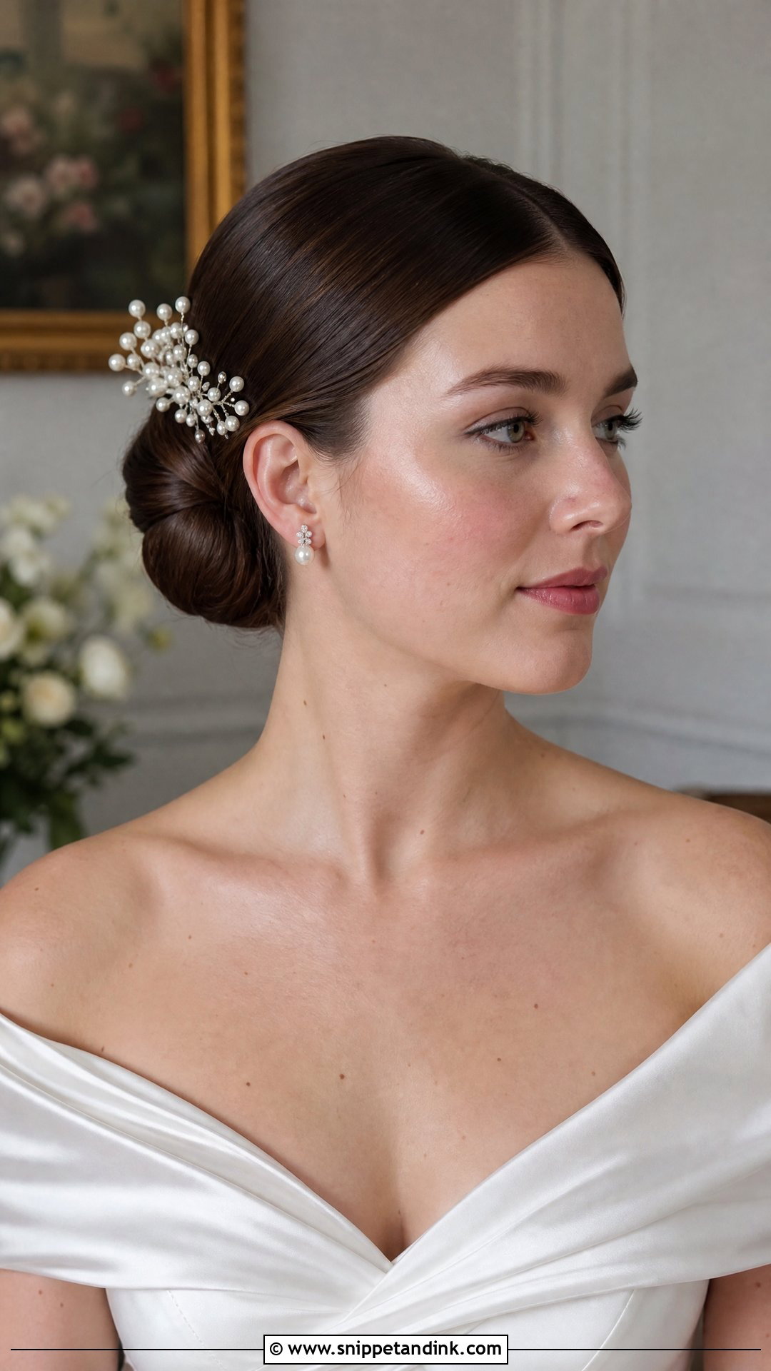 Pearl Bridal Bun - Snippet and Ink - 15 Bridal Hairstyles with Pearls