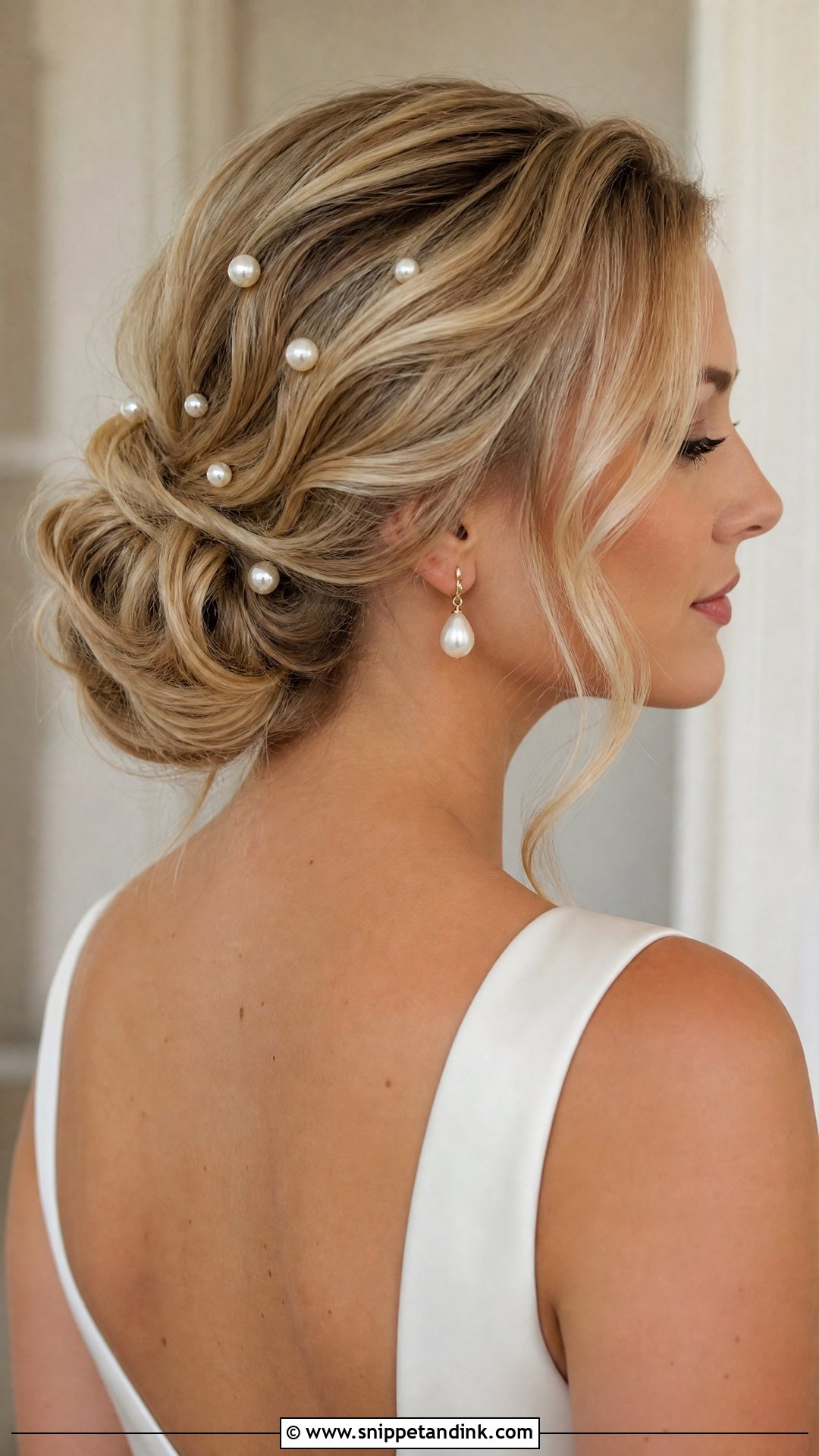 Pearl Bridal Bun - Snippet and Ink - 15 Bride Bun Hairstyles Wedding Day