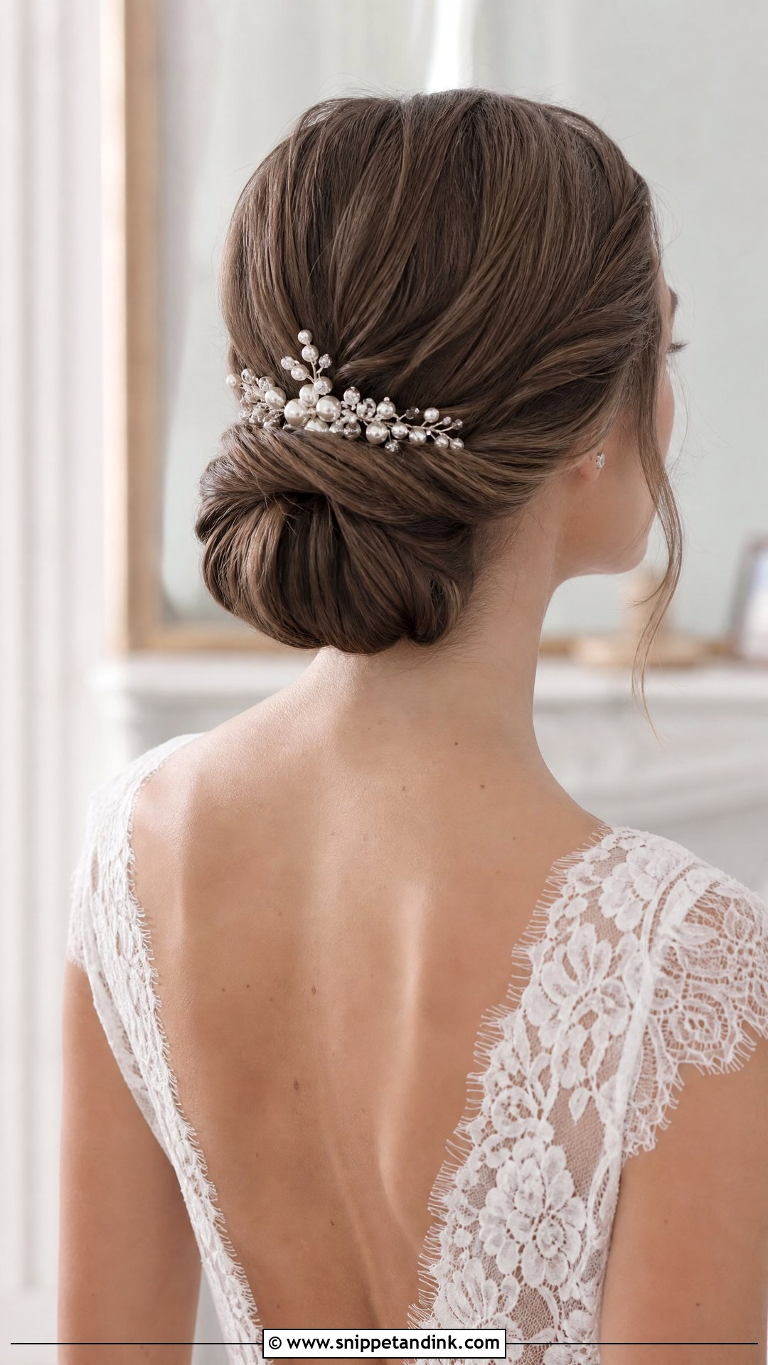 Pearl Bridal Chignon - Snippet and Ink - 15 Bride Hair Pearls