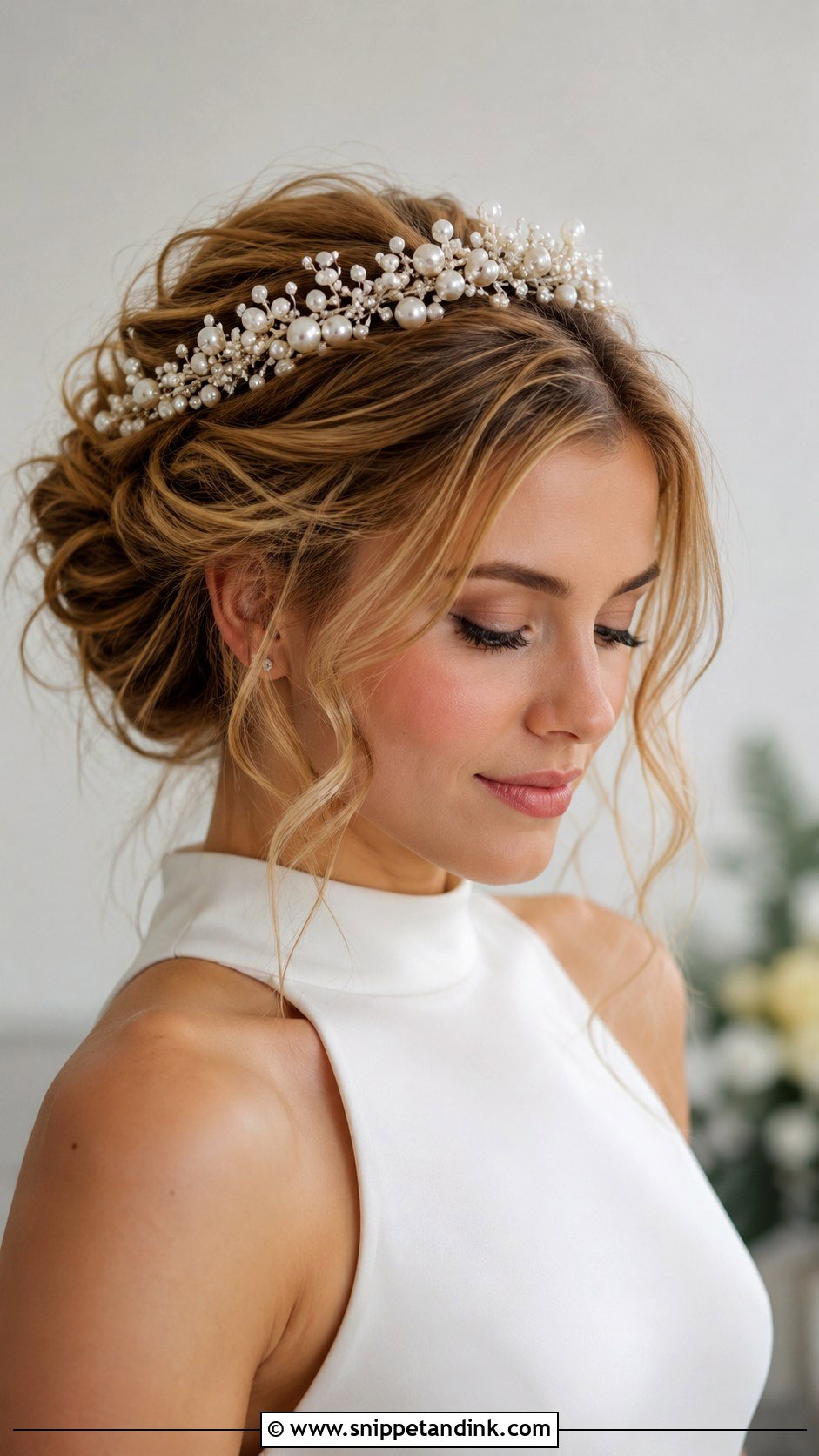 Pearl Bridal Crown - Snippet and Ink - 15 Pearl Bridal Hair Accessories
