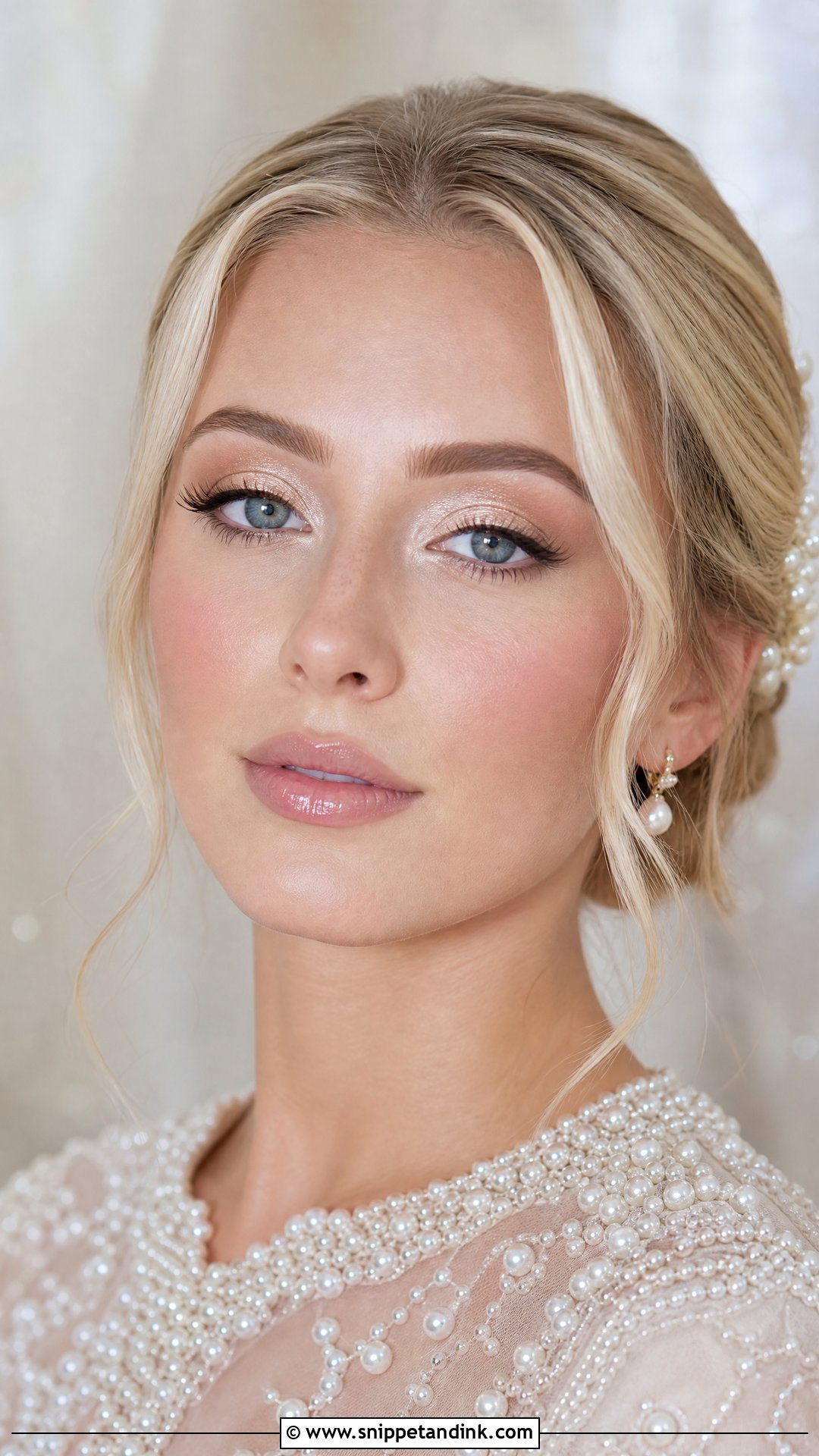 Pearl Bridal Eye Makeup - Snippet and Ink - 20 Wedding Eye Makeup for Bride Ideas