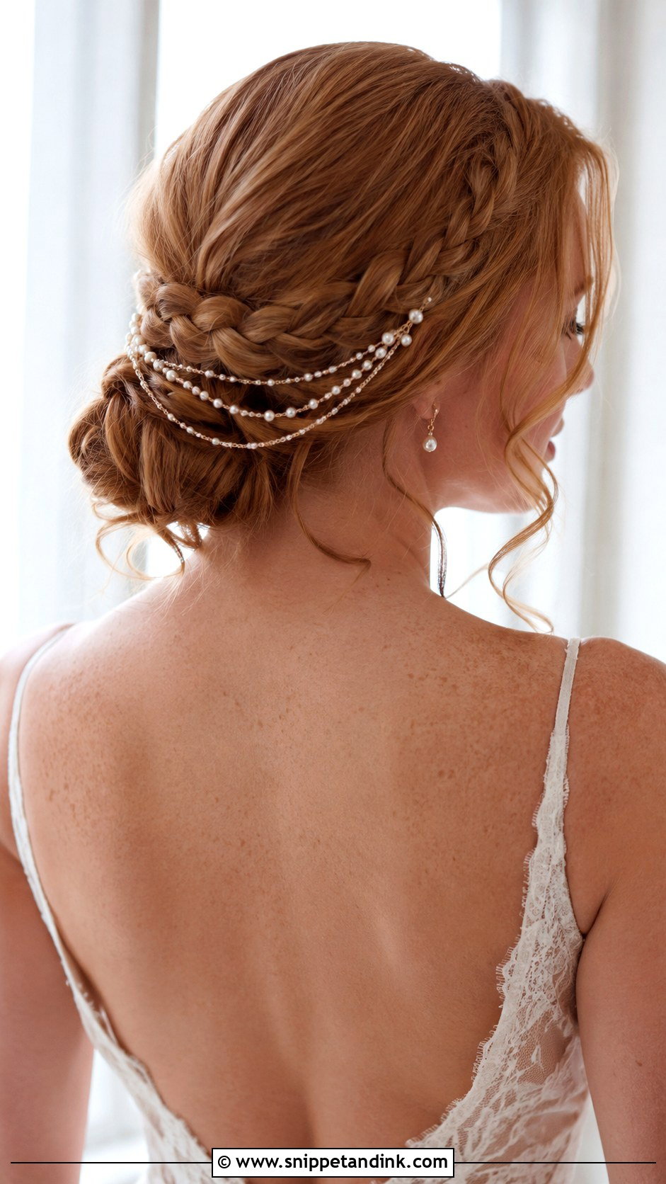 Pearl Bridal Hair Chain - Snippet and Ink - 15 Pearl Wedding Hair Pieces