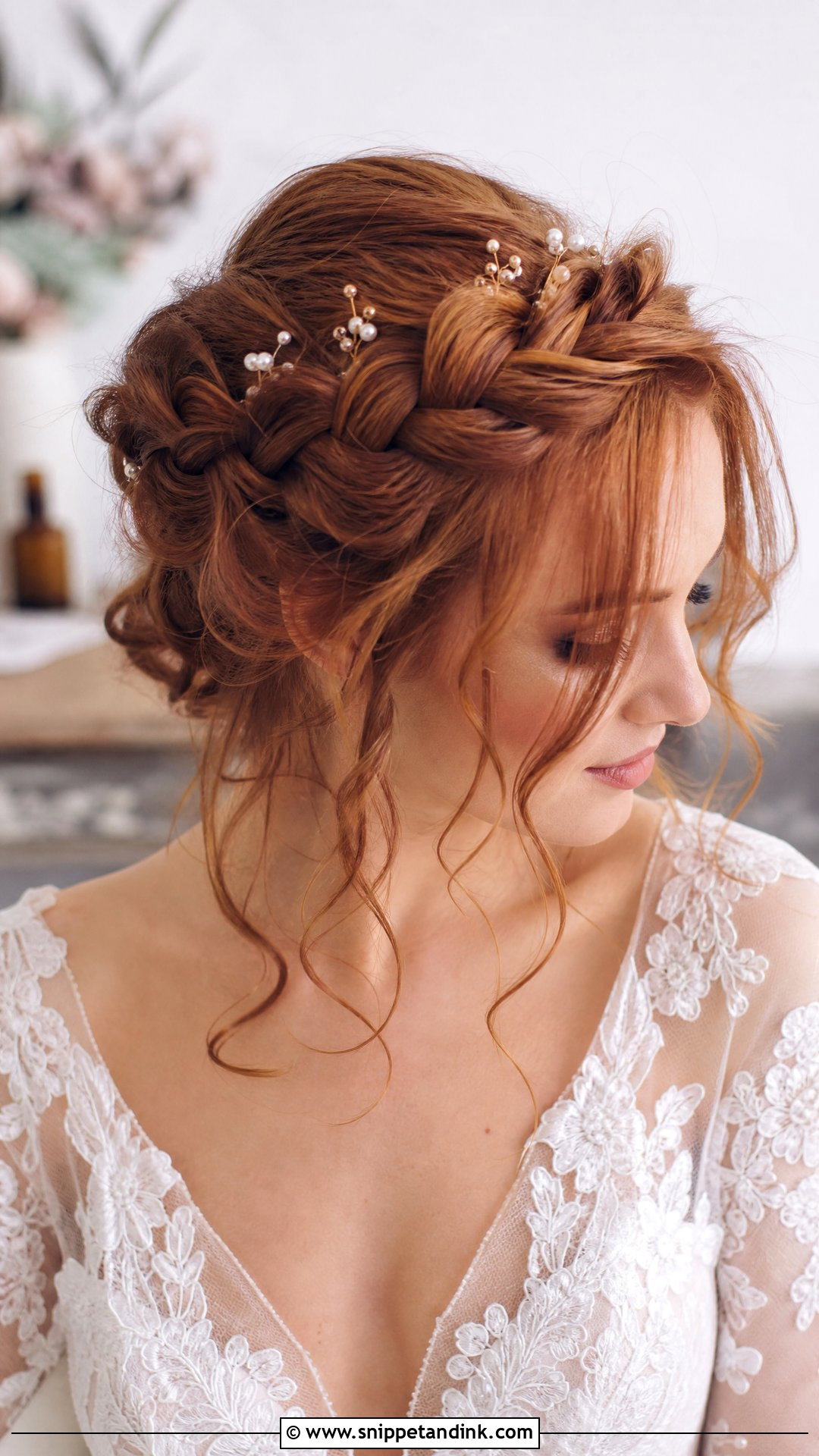 Pearl Bridal Hair Pins Braided Crown - Snippet and Ink - 20 Pearl Bridal Hair Pins
