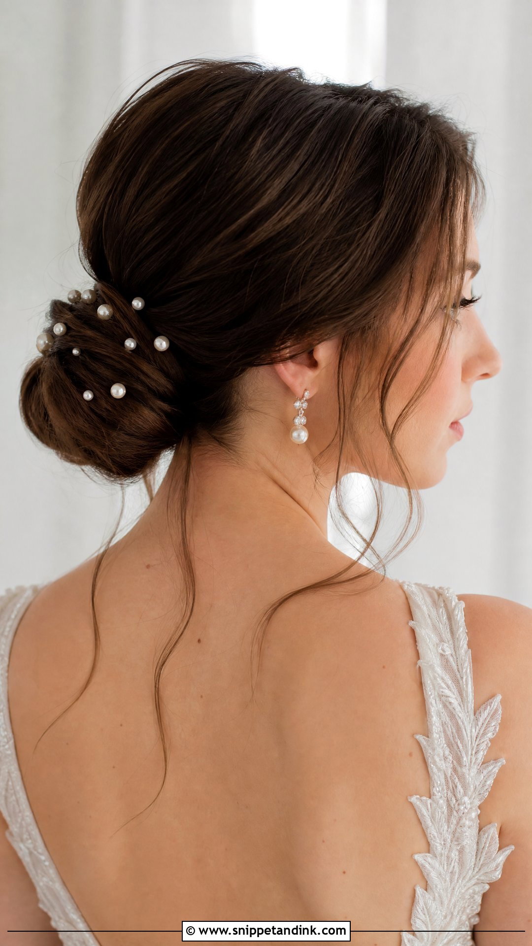 Pearl Bridal Hair Pins Low Bun - Snippet and Ink - 20 Pearl Bridal Hair Pins