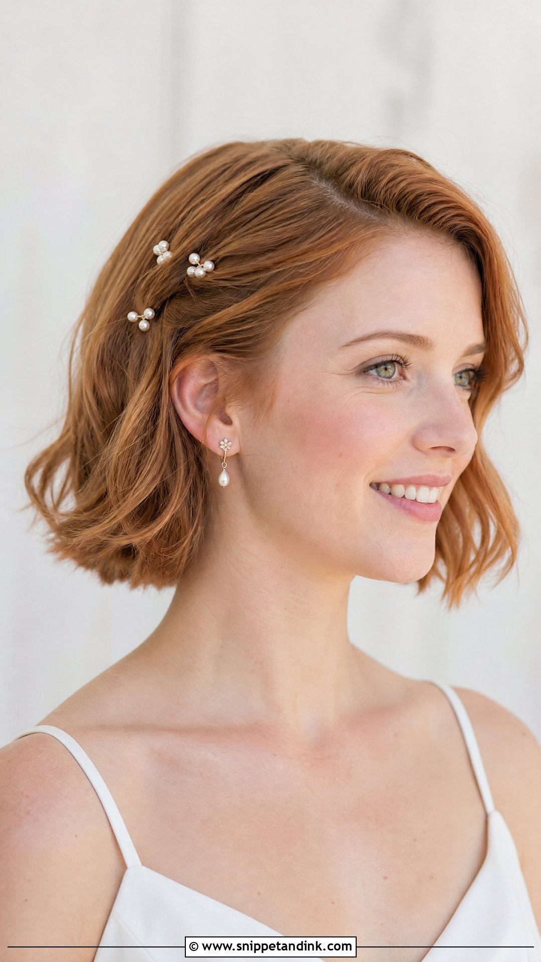 Pearl Bridal Hair Pins Short Hair - Snippet and Ink - 20 Pearl Bridal Hair Pins