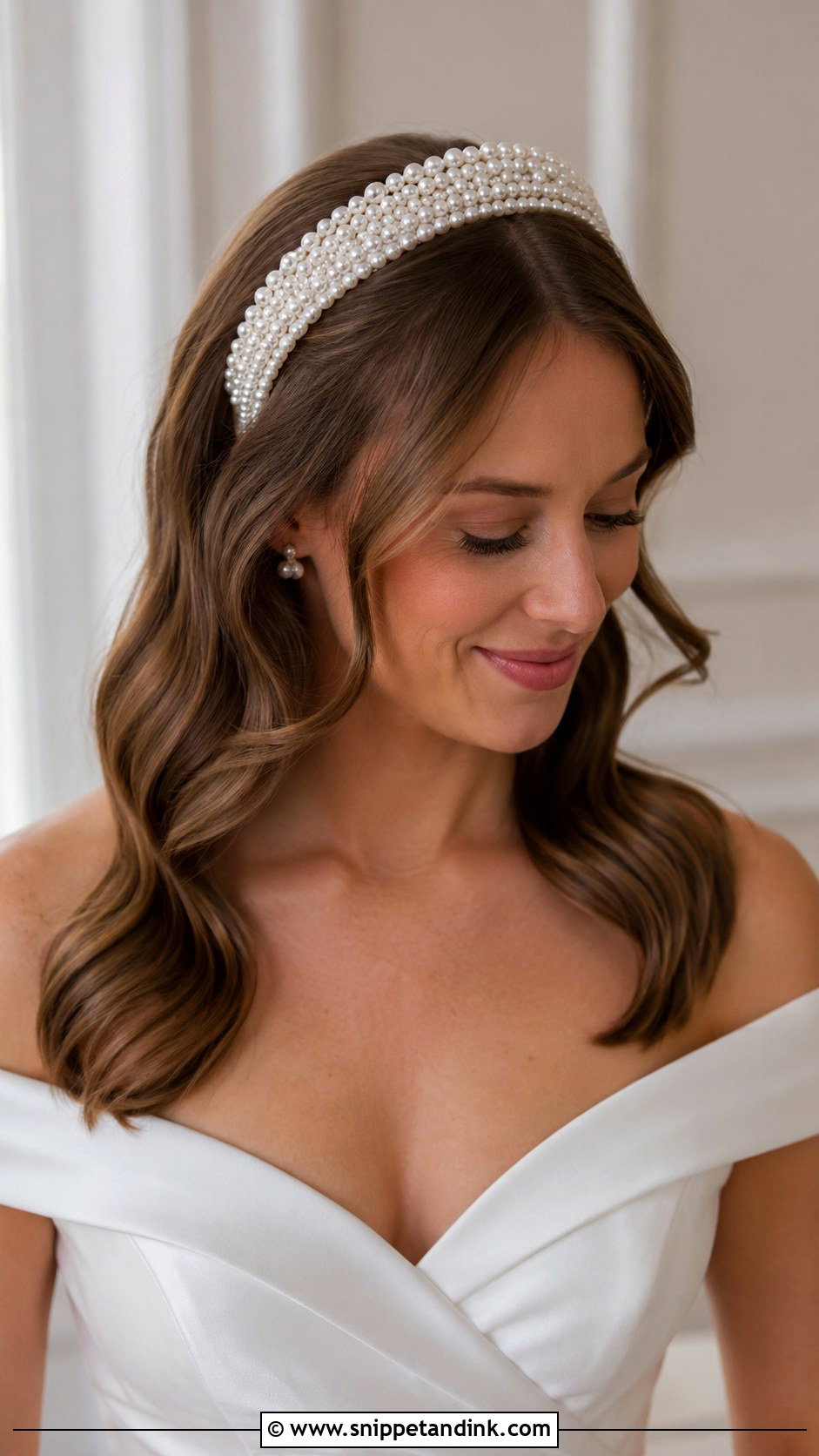 Pearl Bridal Headband - Snippet and Ink - 20 Wedding Hair Accessories for Bride