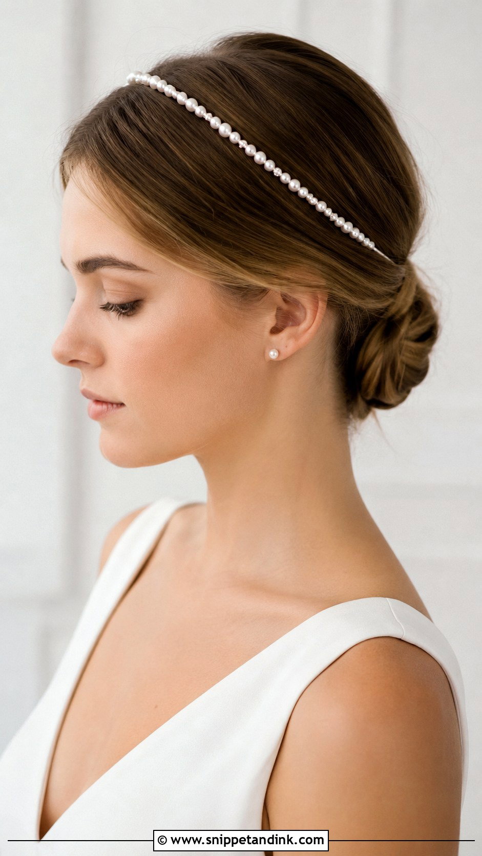 Pearl Bridal Headband - Snippet and Ink - 25 Bridal Hair Decorations