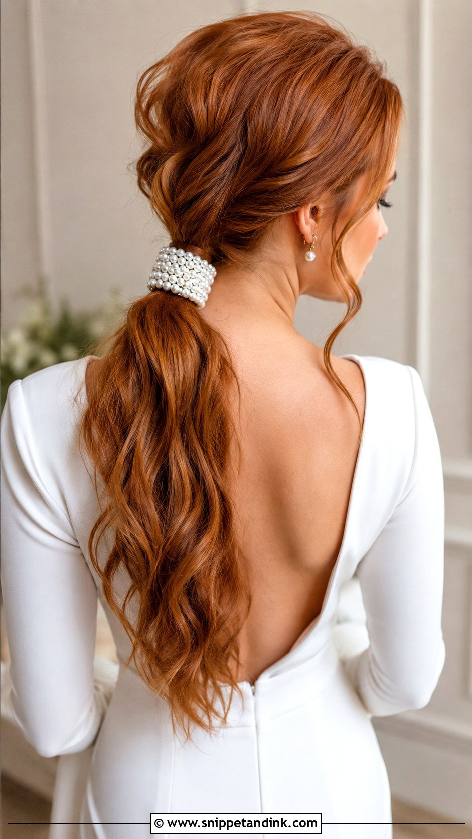 Pearl Bridal Ponytail Accessory - Snippet and Ink - 15 Pearl Bridal Hair Accessories