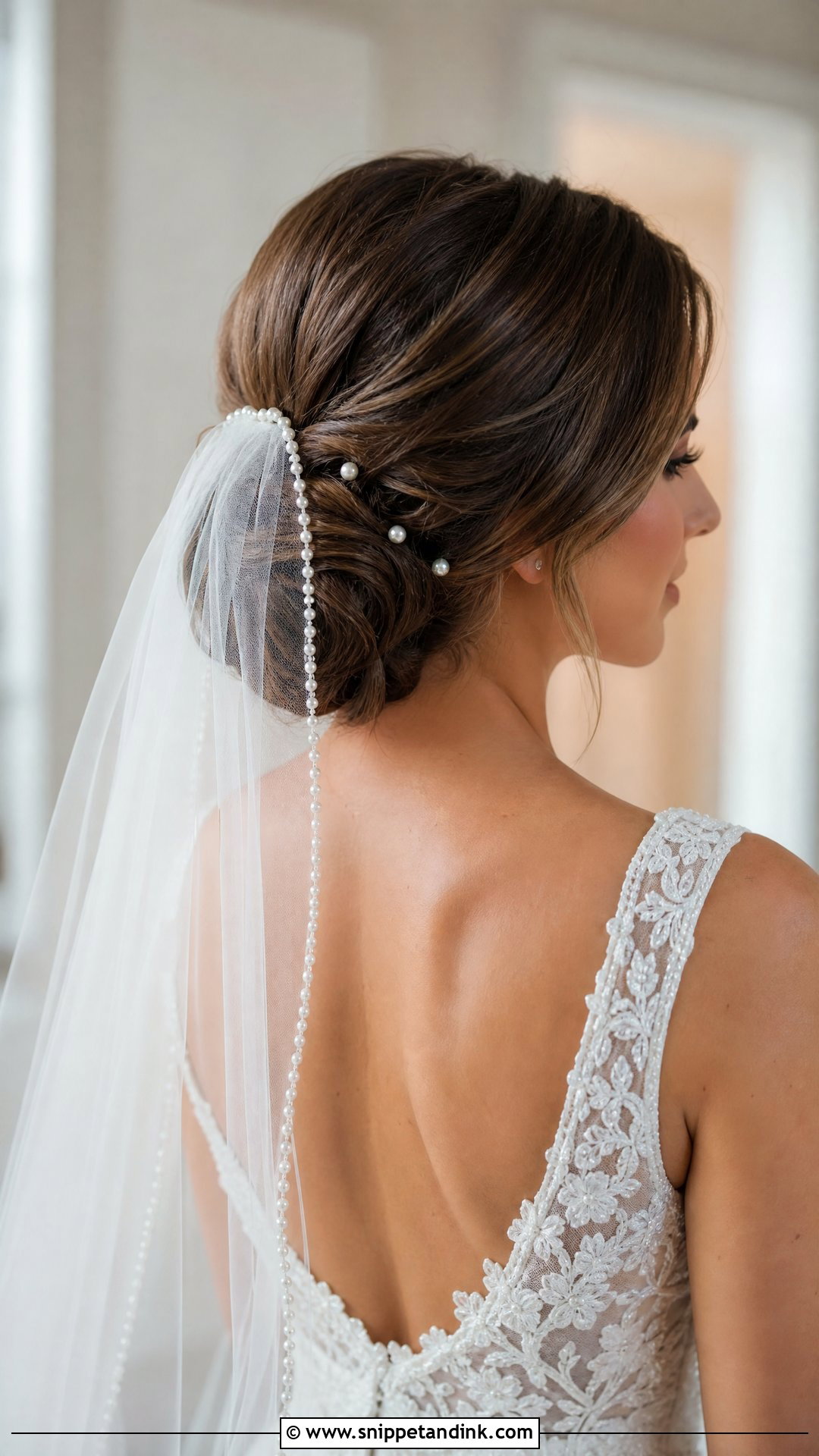 Pearl Bridal Veil Hair - Snippet and Ink - 15 Bridal Hairstyles with Pearls