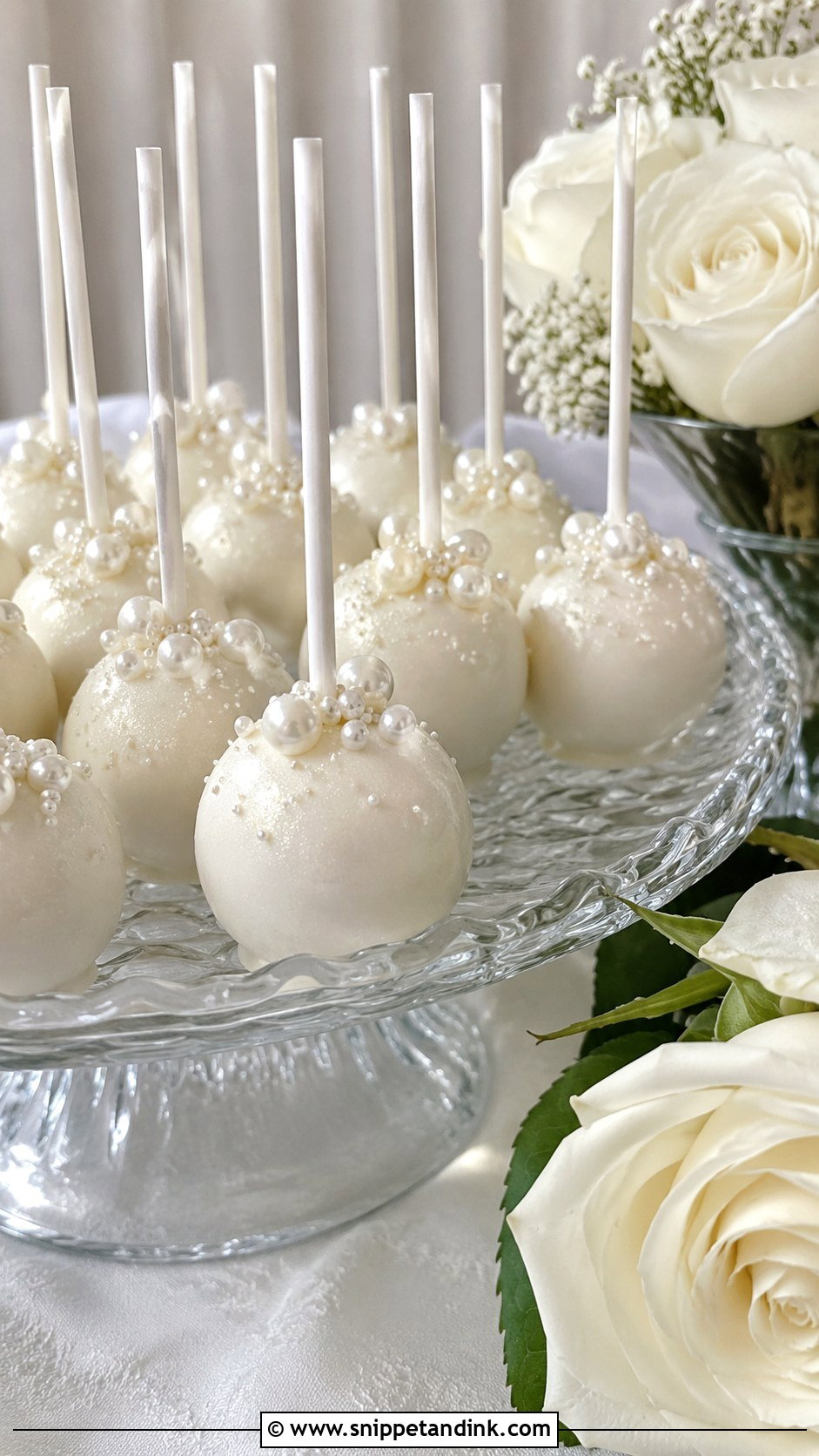 Pearl Bride Cake Pops - Snippet and Ink - 35 Bride Cake Pops