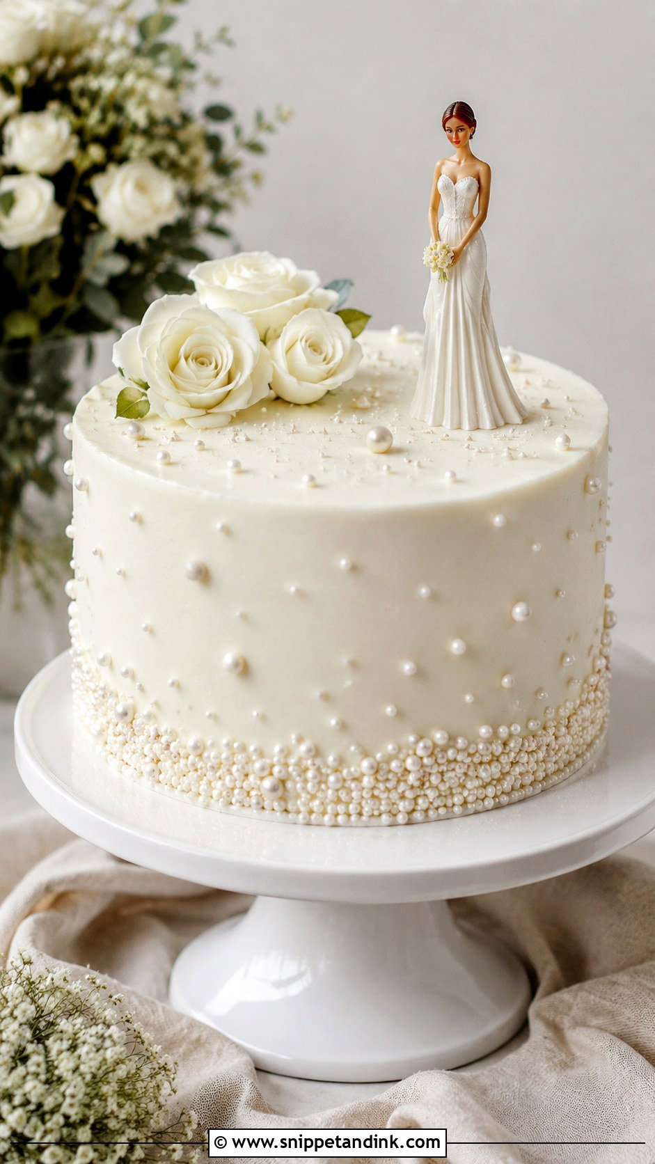 Pearl Bride Cake - Snippet and Ink - 20 Bride Cake Ideas