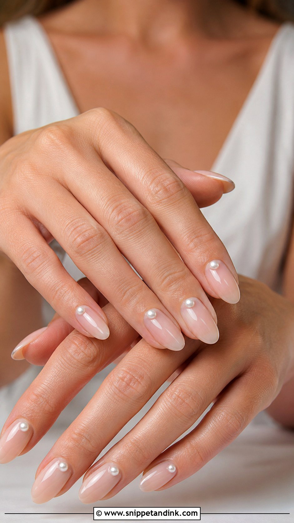 Pearl Bridesmaid Nails - Snippet and Ink - 20 Cute Bridesmaid Wedding Nails