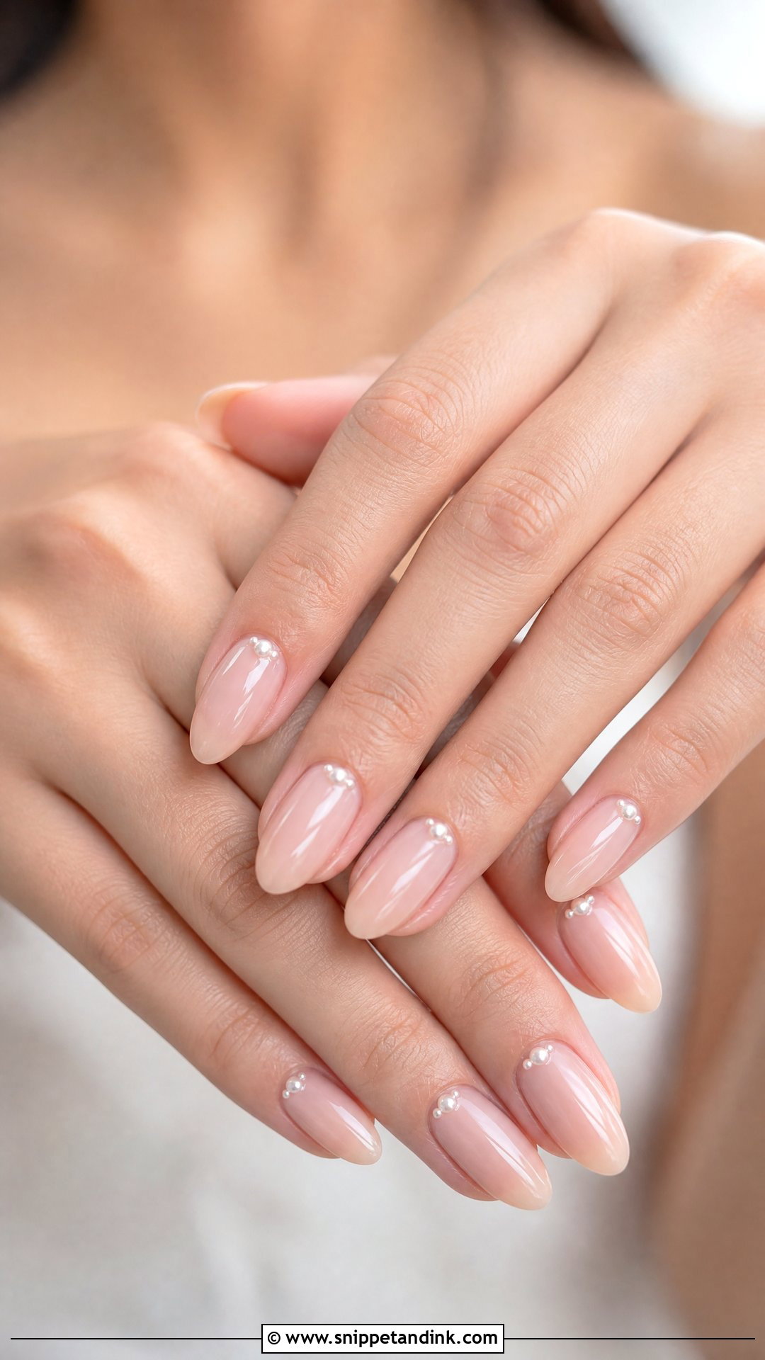 Pearl Bridesmaid Nails - Snippet and Ink - 25 Bridesmaid Wedding Nails Design