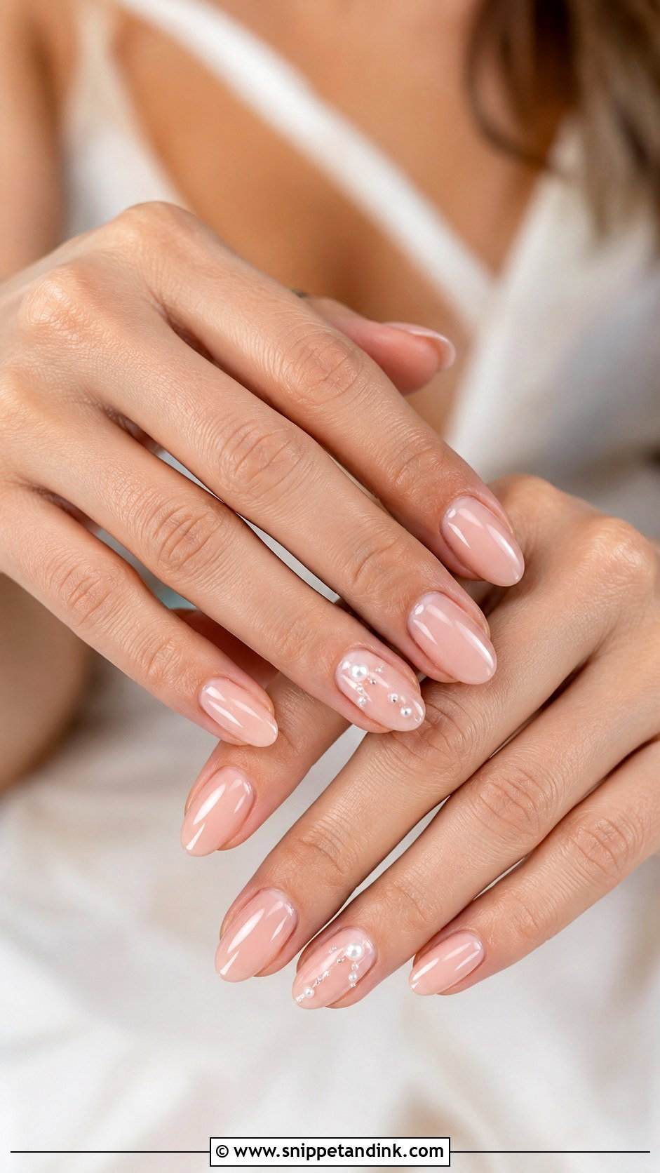 Pearl Bridesmaid Nails - Snippet and Ink - 30 Classy Bridesmaid Nails