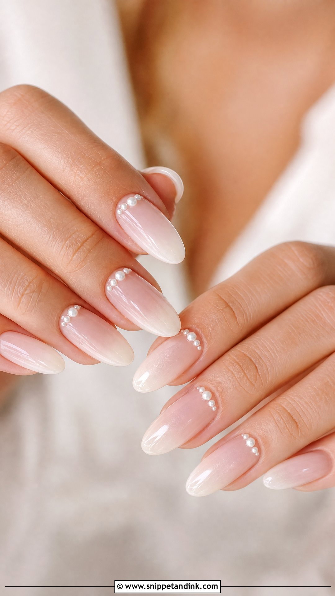 Pearl Bridesmaid Nails - Snippet and Ink - 35 Bridesmaid Nails