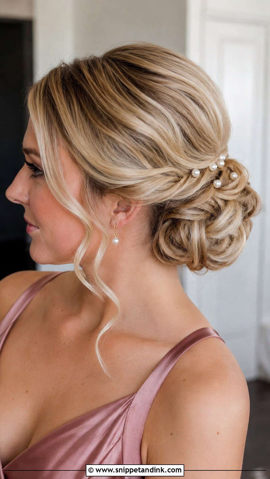 Pearl Bridesmaid Updo - Snippet and Ink - 20 Bridesmaids Hair Updo Ideas
