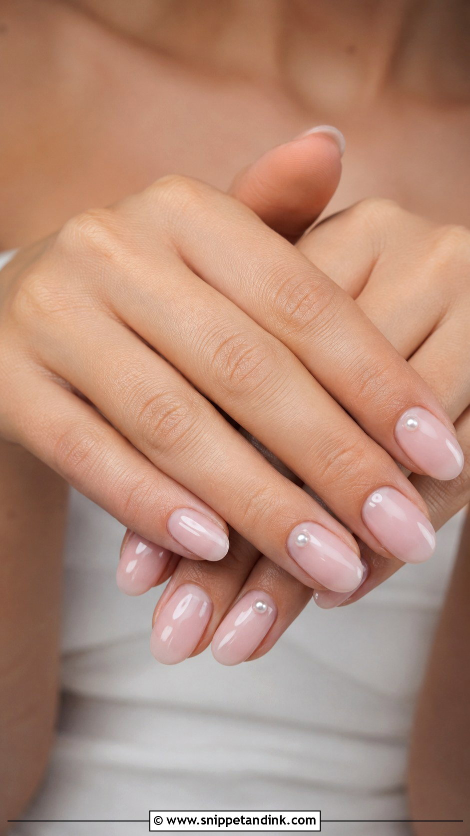 Pearl Bridesmaid Wedding Nails - Snippet and Ink - 20 Bridesmaid Wedding Nails Ideas