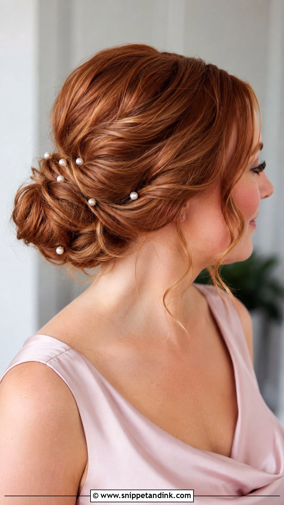 Pearl Bun Bridesmaid Updo - Snippet and Ink - 20 Updo Hairstyles for Bridesmaids