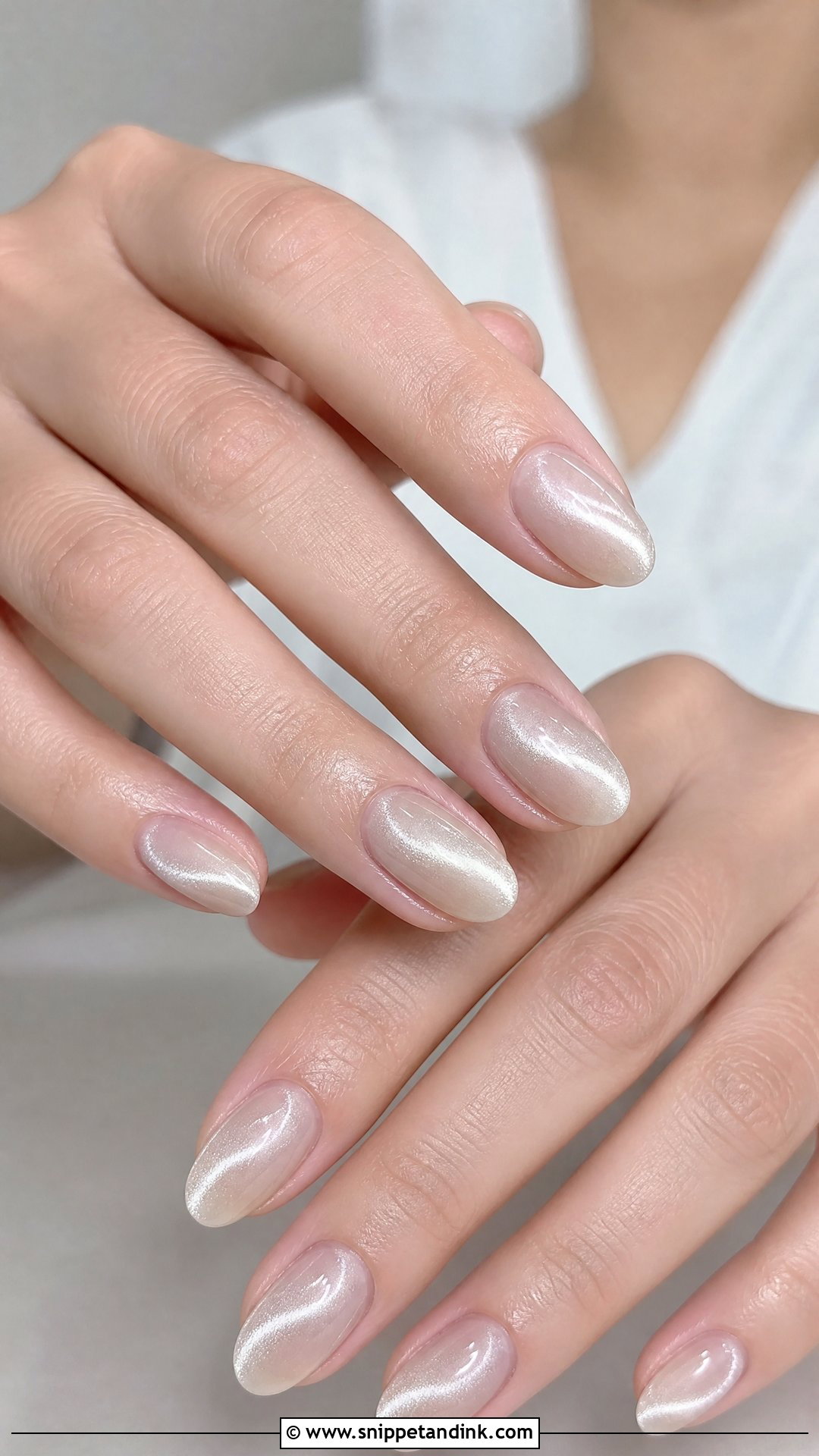 Pearl Cat Eye Bridal Nails - Snippet and Ink - 25 Cat Eye Bridal Nails