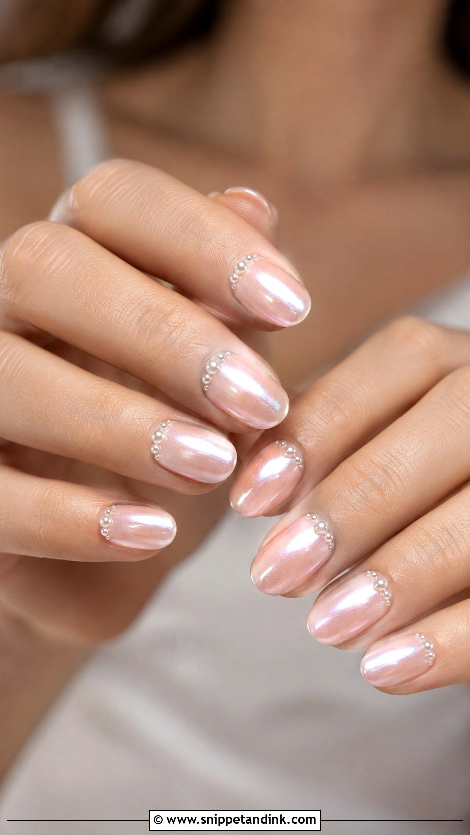 Pearl Cat Eye Wedding Nails - Snippet and Ink - 20 Pearl Wedding Nails for Bride
