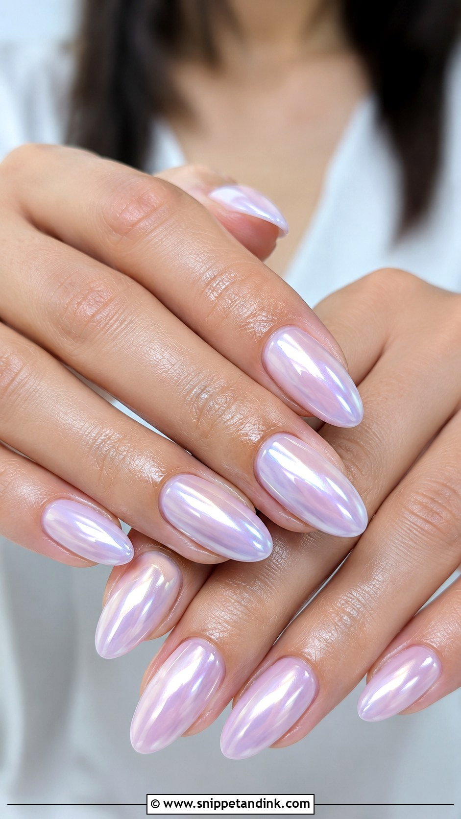 Pearl Chrome Acrylic Nails For Bride - Snippet and Ink - 20 Acrylic Nails for the Bride Wedding