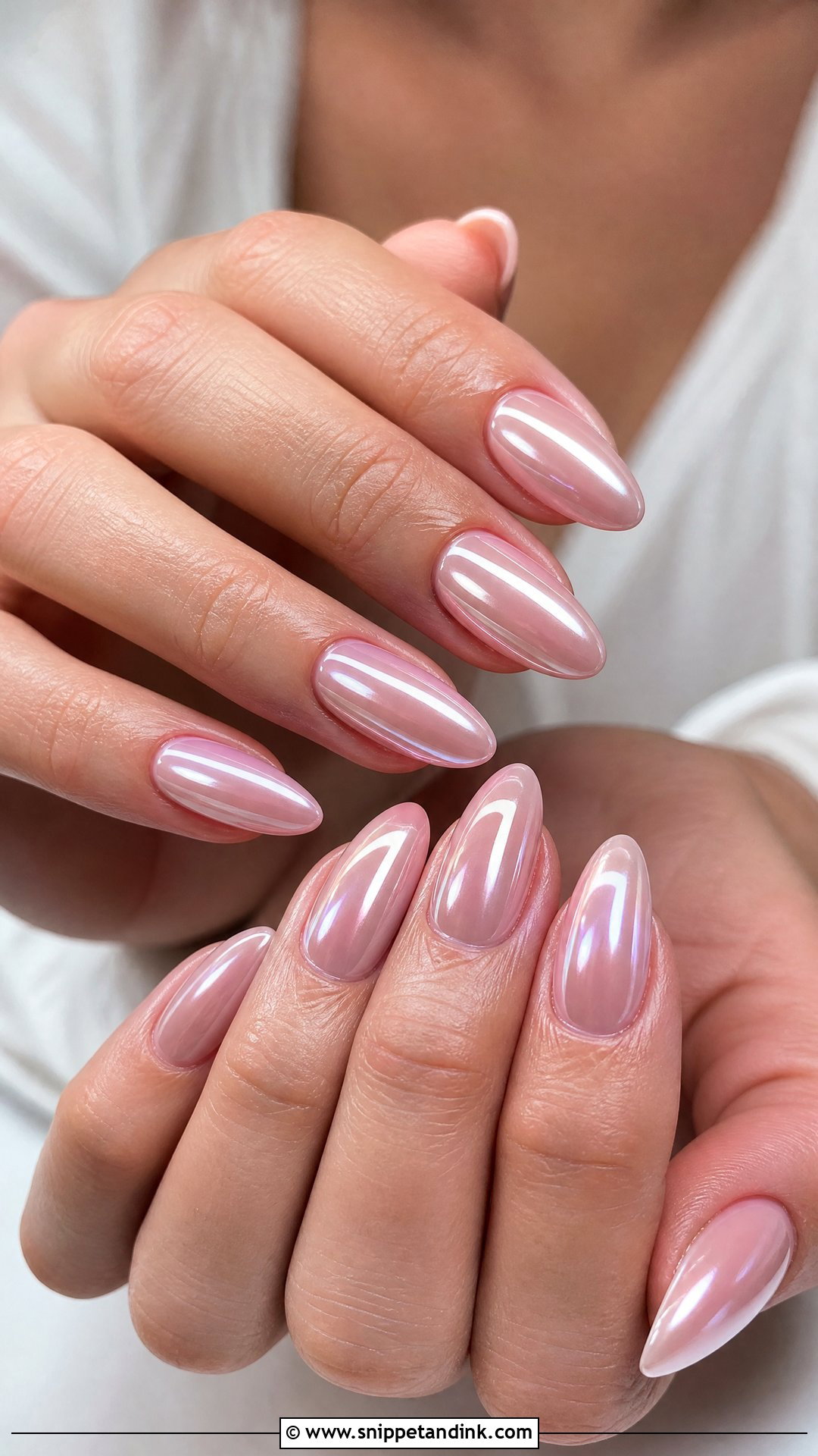 Pearl Chrome Bachelorette Nails - Snippet and Ink - 35 Bachelorette Nails