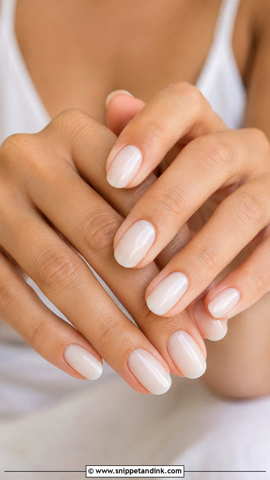 Pearl Chrome Beach Wedding Nails - Snippet and Ink - 20 Beach Wedding Nails for Bride