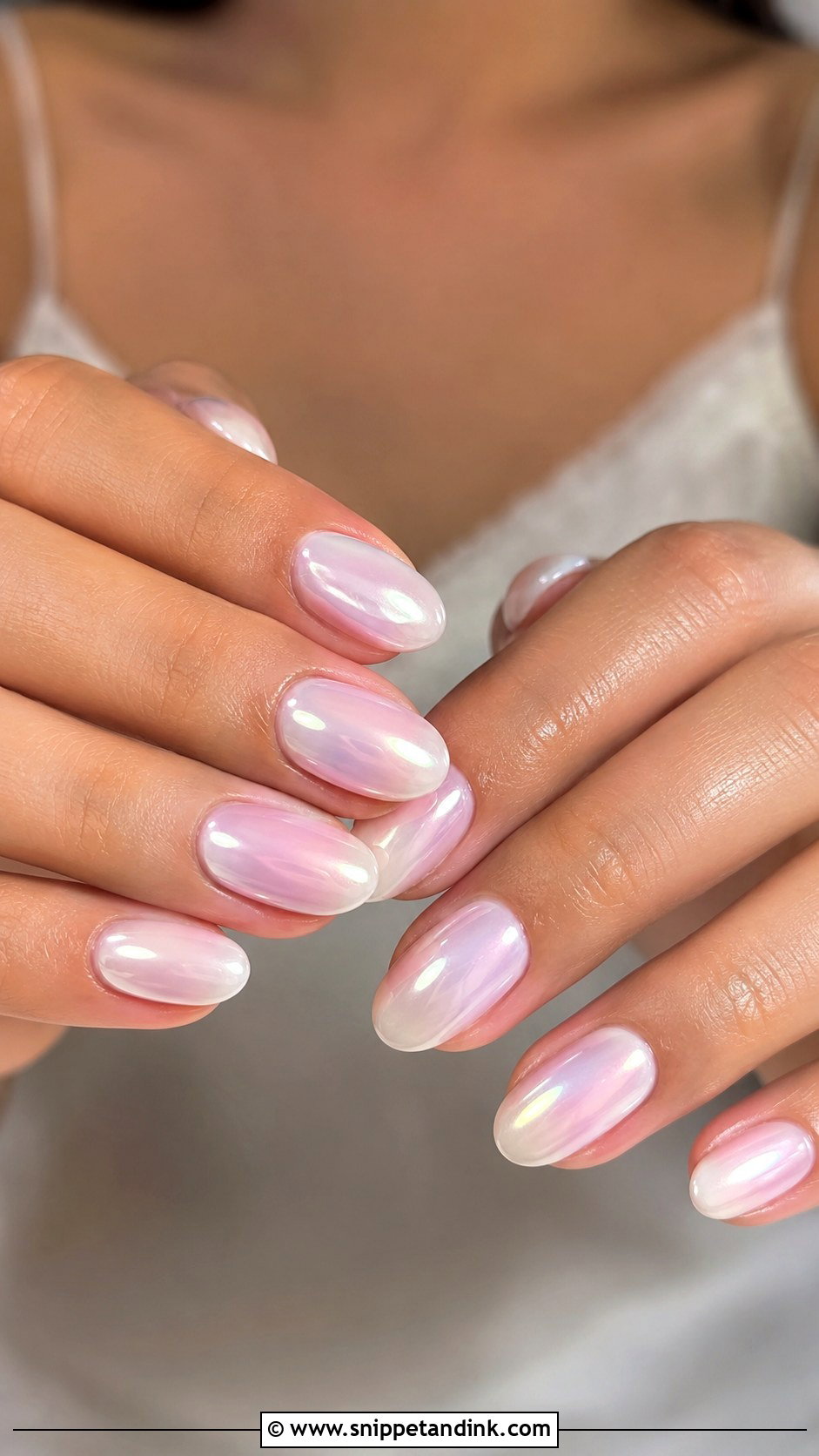 Pearl Chrome Bridal Dip Nails - Snippet and Ink - 20 Bridal Dip Nails