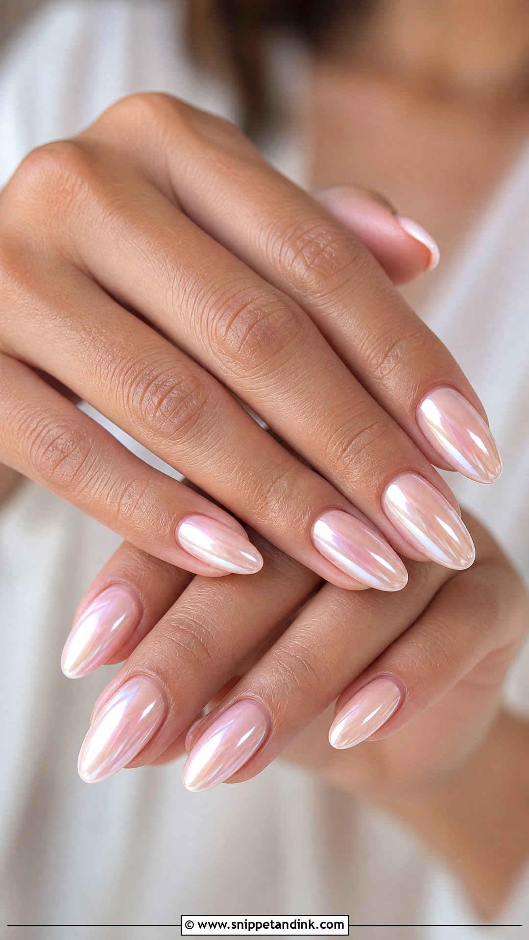 Pearl Chrome Bridal Nails - Snippet and Ink - 25 Classy Bridal Nails