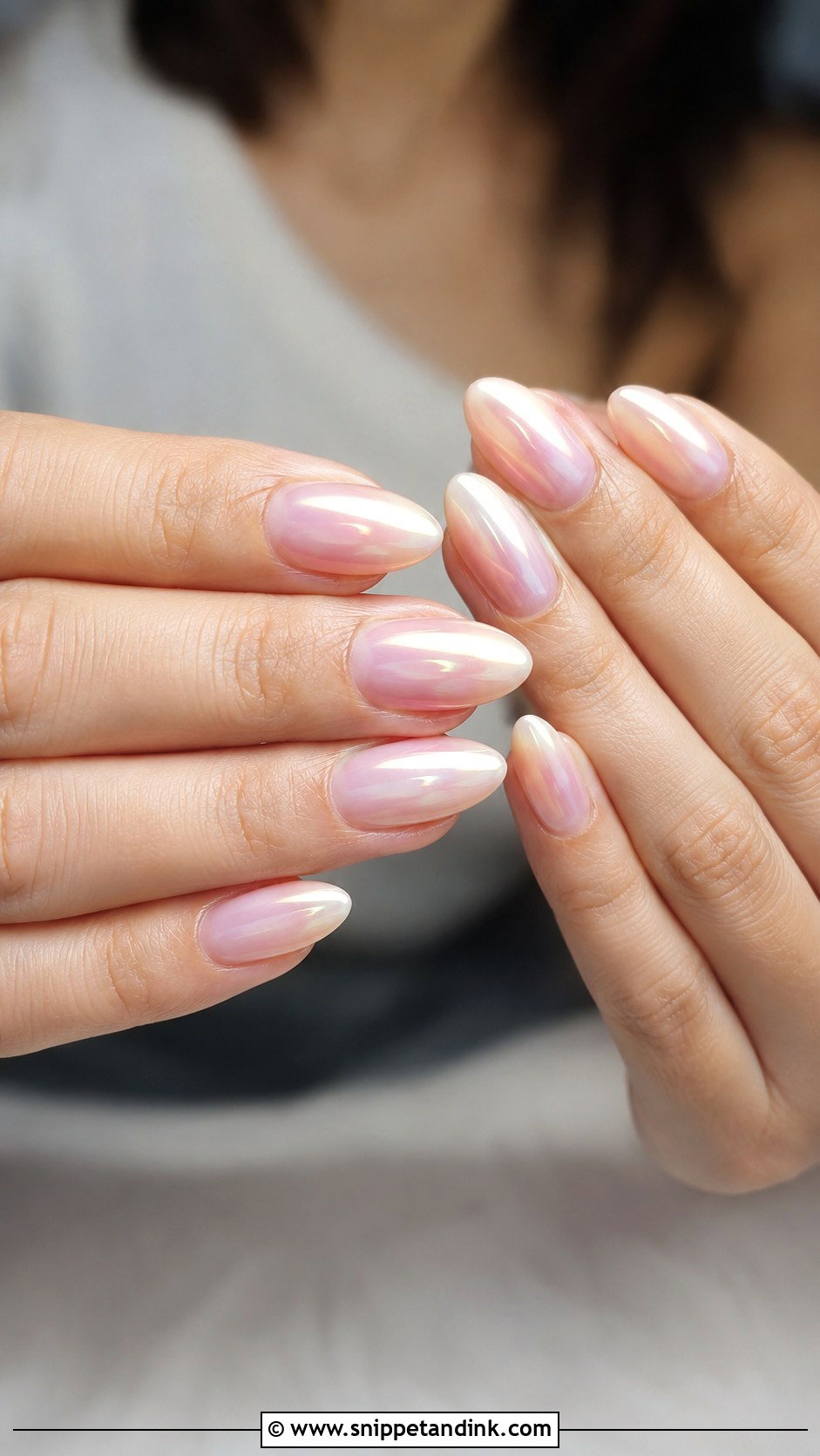 Pearl Chrome Bridal Nails - Snippet and Ink - 30 Bridal Nail Designs