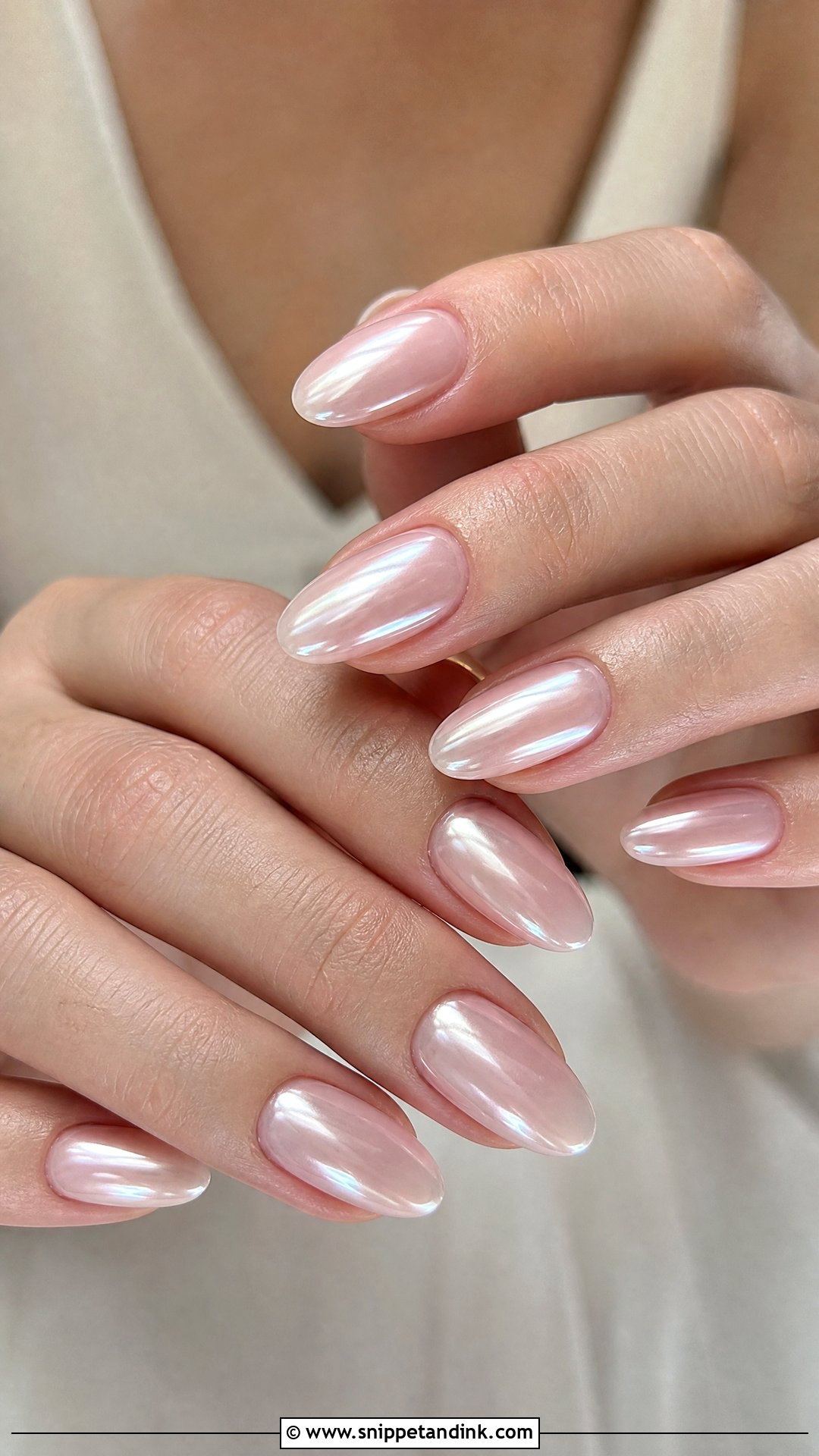 Pearl Chrome Bridal Party Nails - Snippet and Ink - 25 Bridal Party Nails