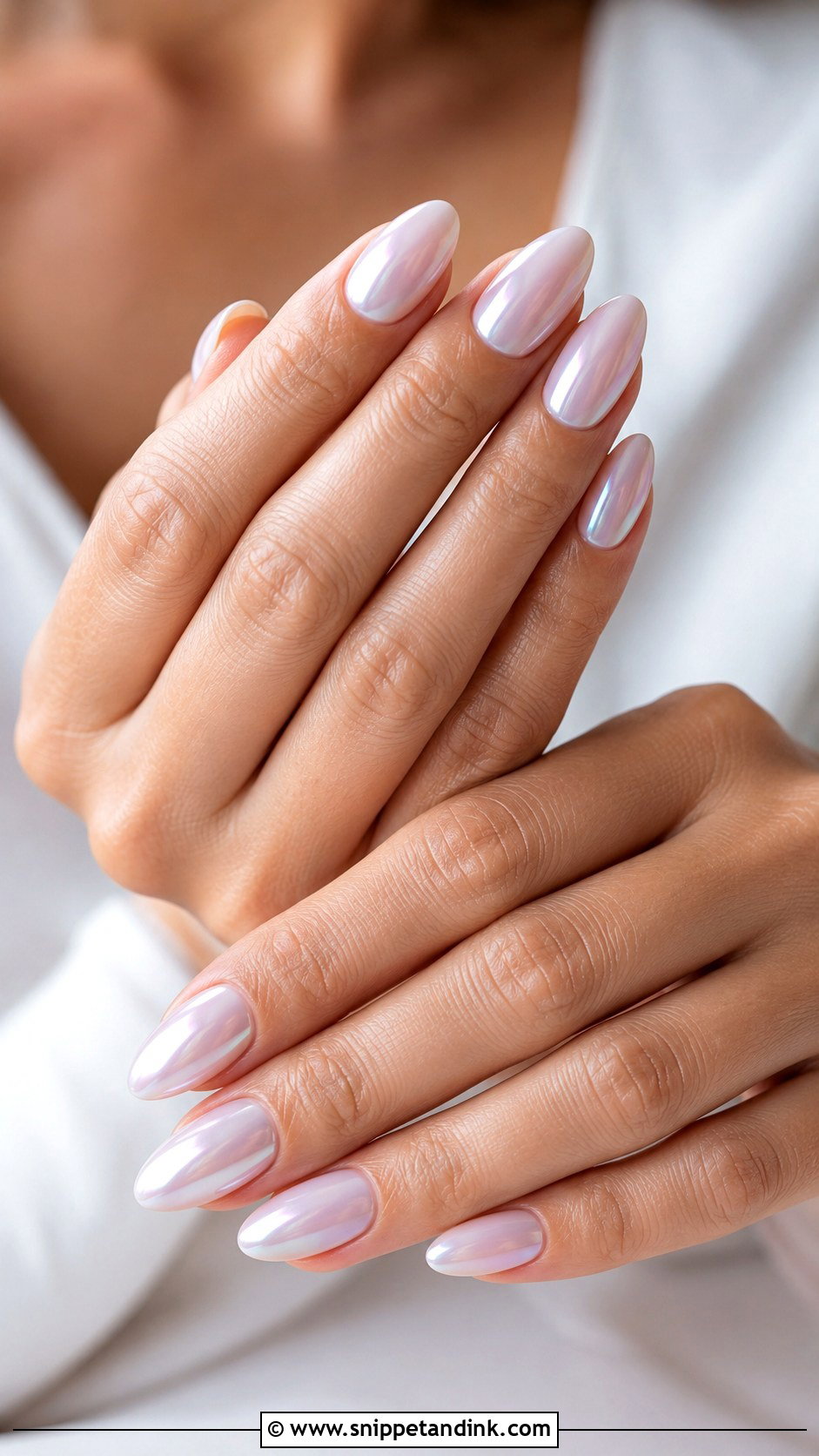 Pearl Chrome Bridal Press On Nails - Snippet and Ink - 20 Bridal Press on Nails