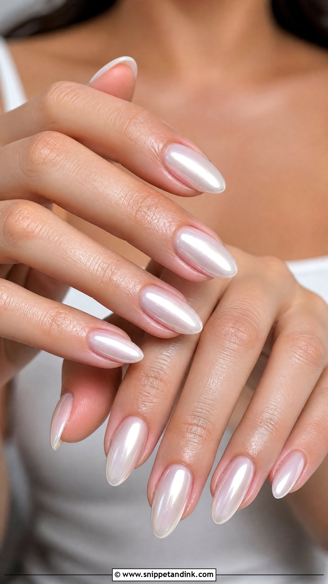 Pearl Chrome Engagement Nails - Snippet and Ink - 35 Engagement Nails