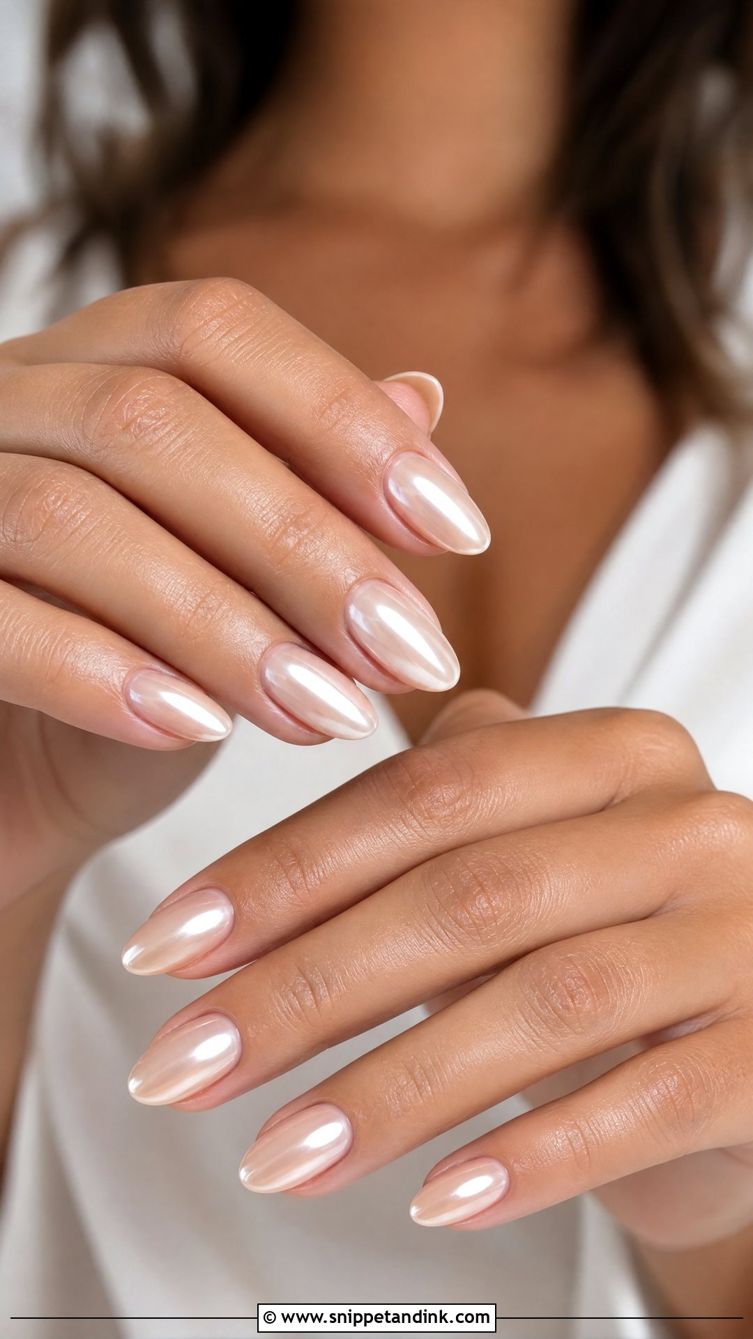 Pearl Chrome Fall Wedding Nails - Snippet and Ink - 25 Fall Wedding Nails for Bride