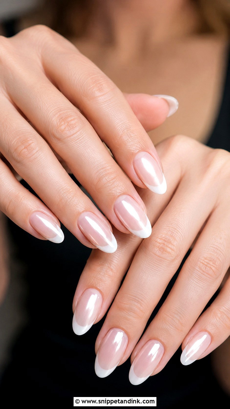 Pearl Chrome French Wedding Nails - Snippet and Ink - 20 French Wedding Nails for Bride