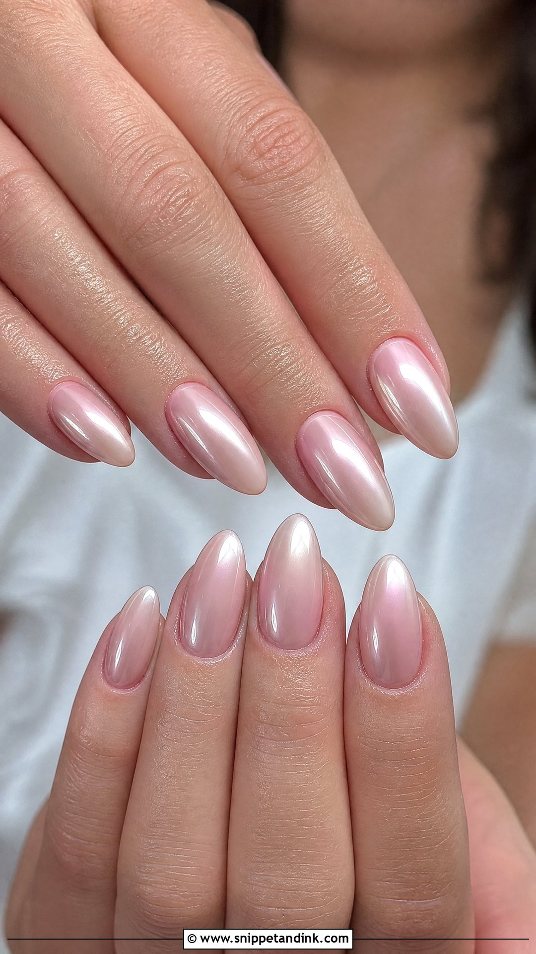 Pearl Chrome Marriage Nails - Snippet and Ink - 25 Nails for Marriage