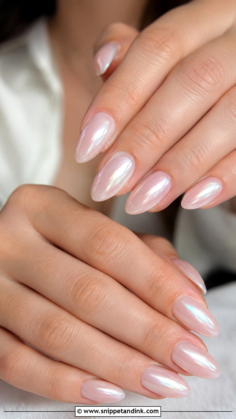 Pearl Chrome Marriage Nails - Snippet and Ink - 30 Marriage Nails