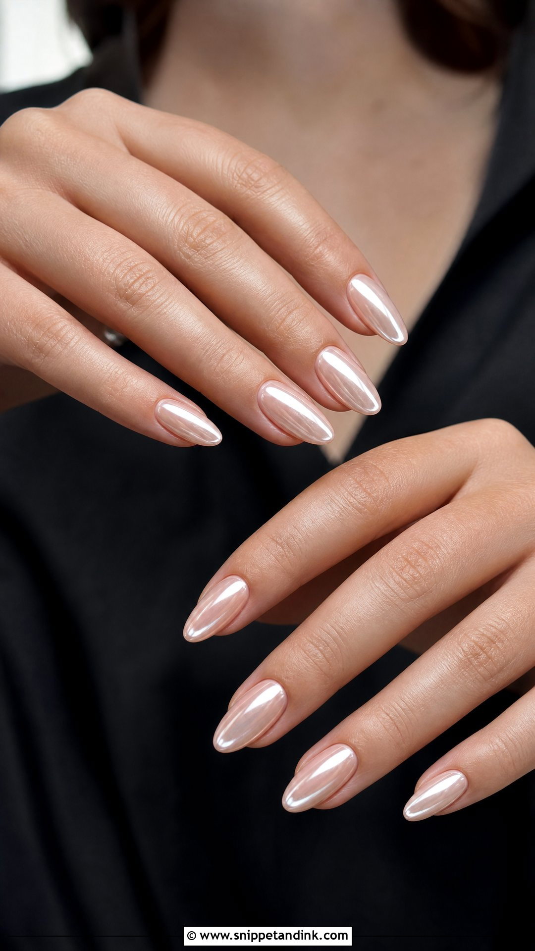 Pearl Chrome Marriage Nails - Snippet and Ink - 25 Marriage Nails Art Designs