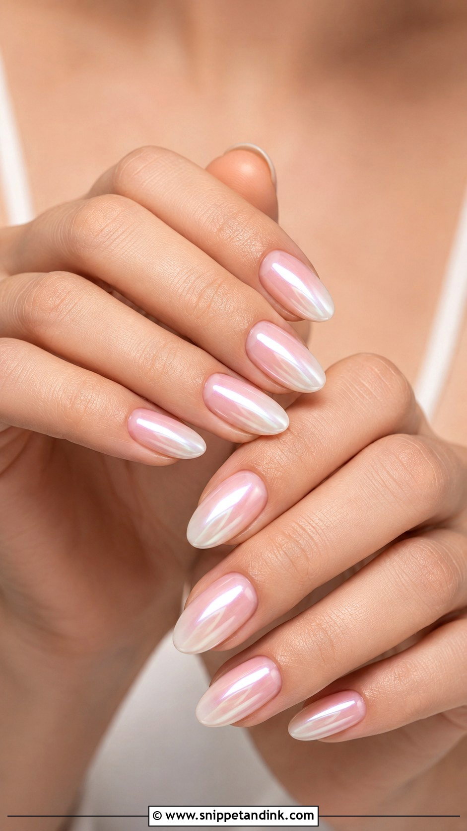 Pearl Chrome Ombre Wedding Nails - Snippet and Ink - 20 Ombre Wedding Nails Brides