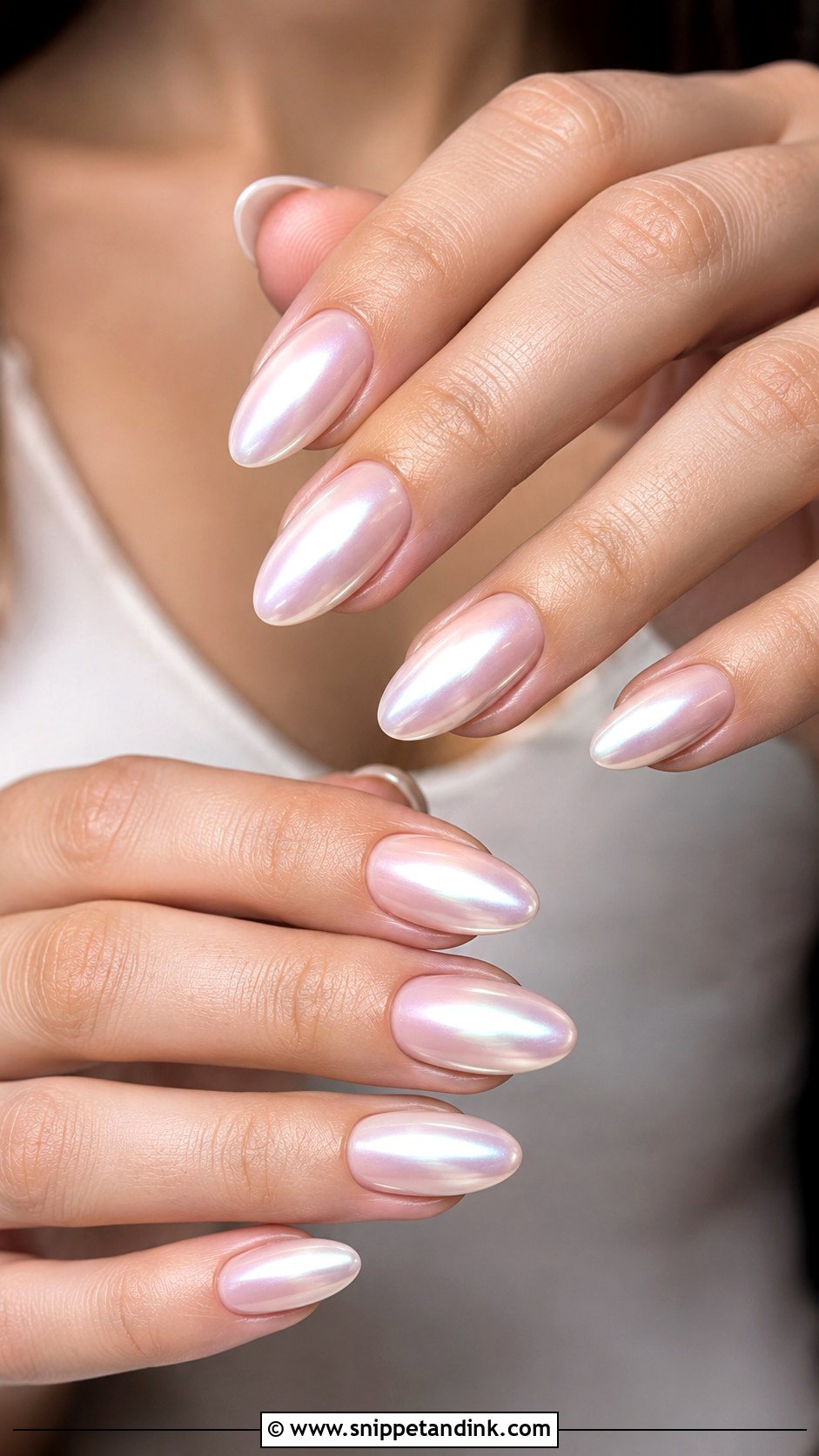 Pearl Chrome Pre Wedding Nails - Snippet and Ink - 20 Pre Wedding Nails for Bride