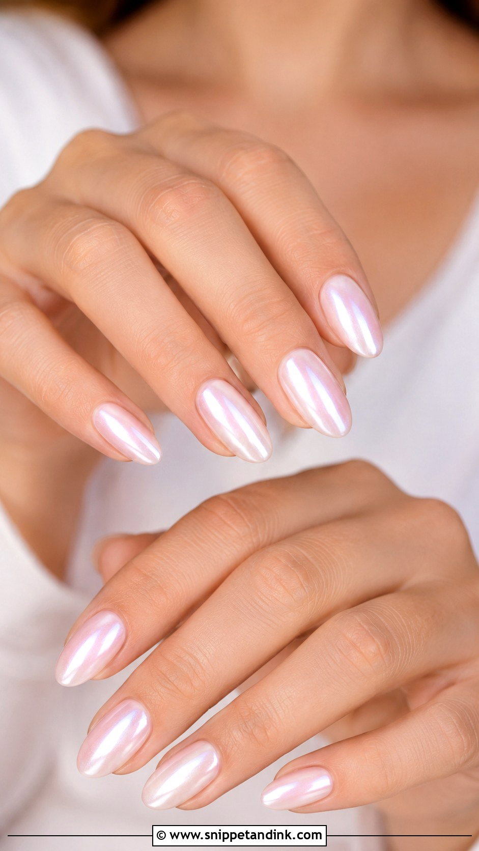 Pearl Chrome Spring Bridal Nails - Snippet and Ink - 20 Spring Bridal Nails