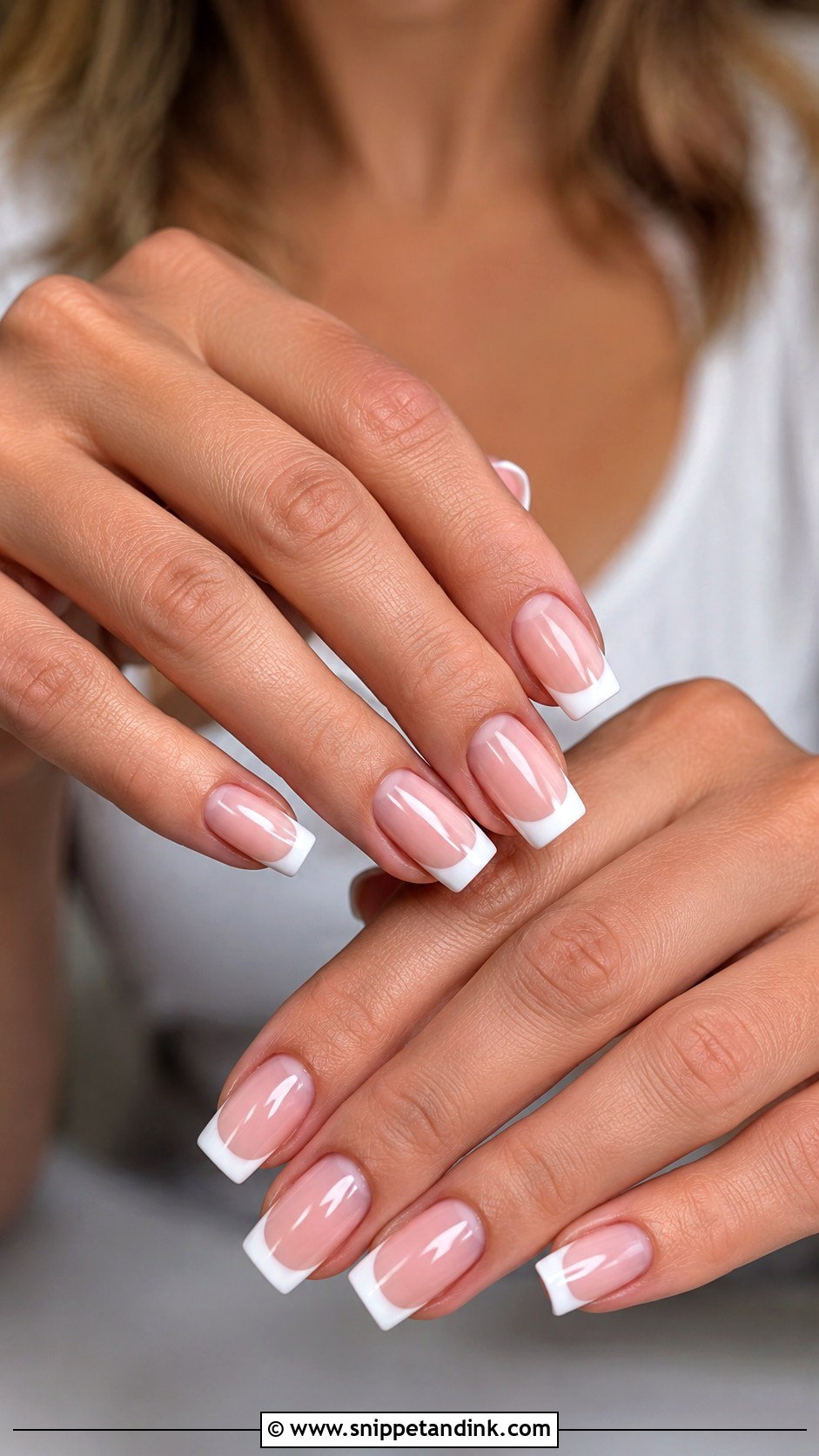 Pearl Chrome Square Wedding Nails - Snippet and Ink - 20 Square Wedding Day Nails