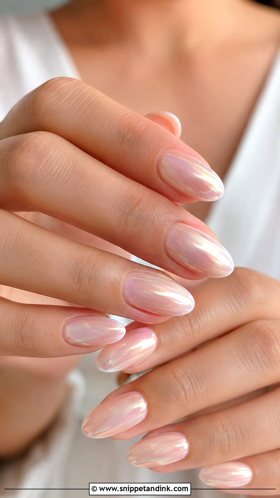 Pearl Chrome Tropical Wedding Nails - Snippet and Ink - 20 Tropical Wedding Nails